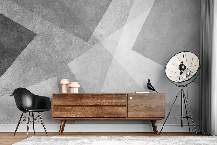 carta da parati Astrazione geometrica di grigio nr. u74057