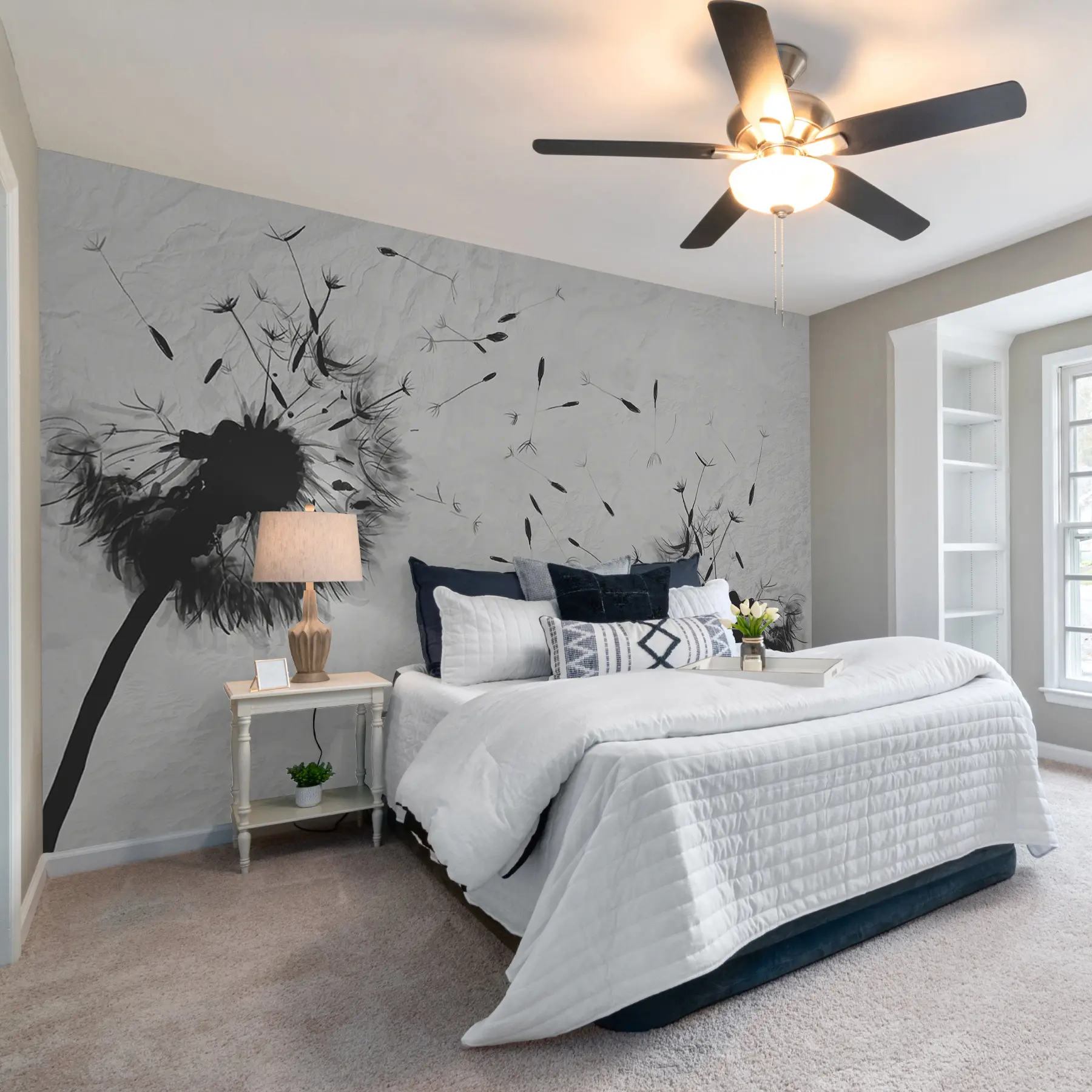 Carta da parati Floreale Fiore, pianta e ciglia n. u06731