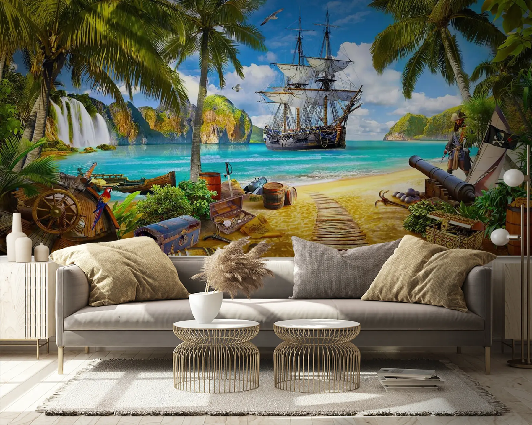 Carta da parati Mare Acqua, nuvole e cielo