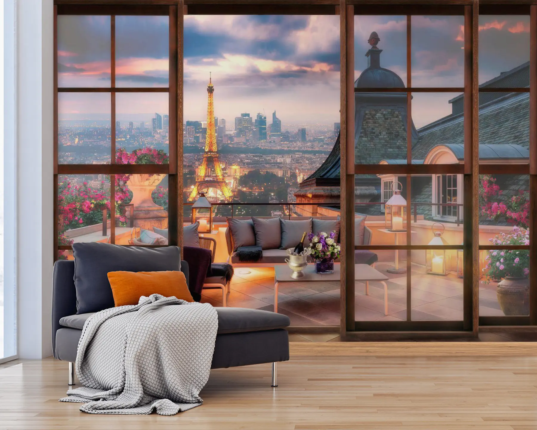 Carta da parati Finestre Nube, edificio e cielo