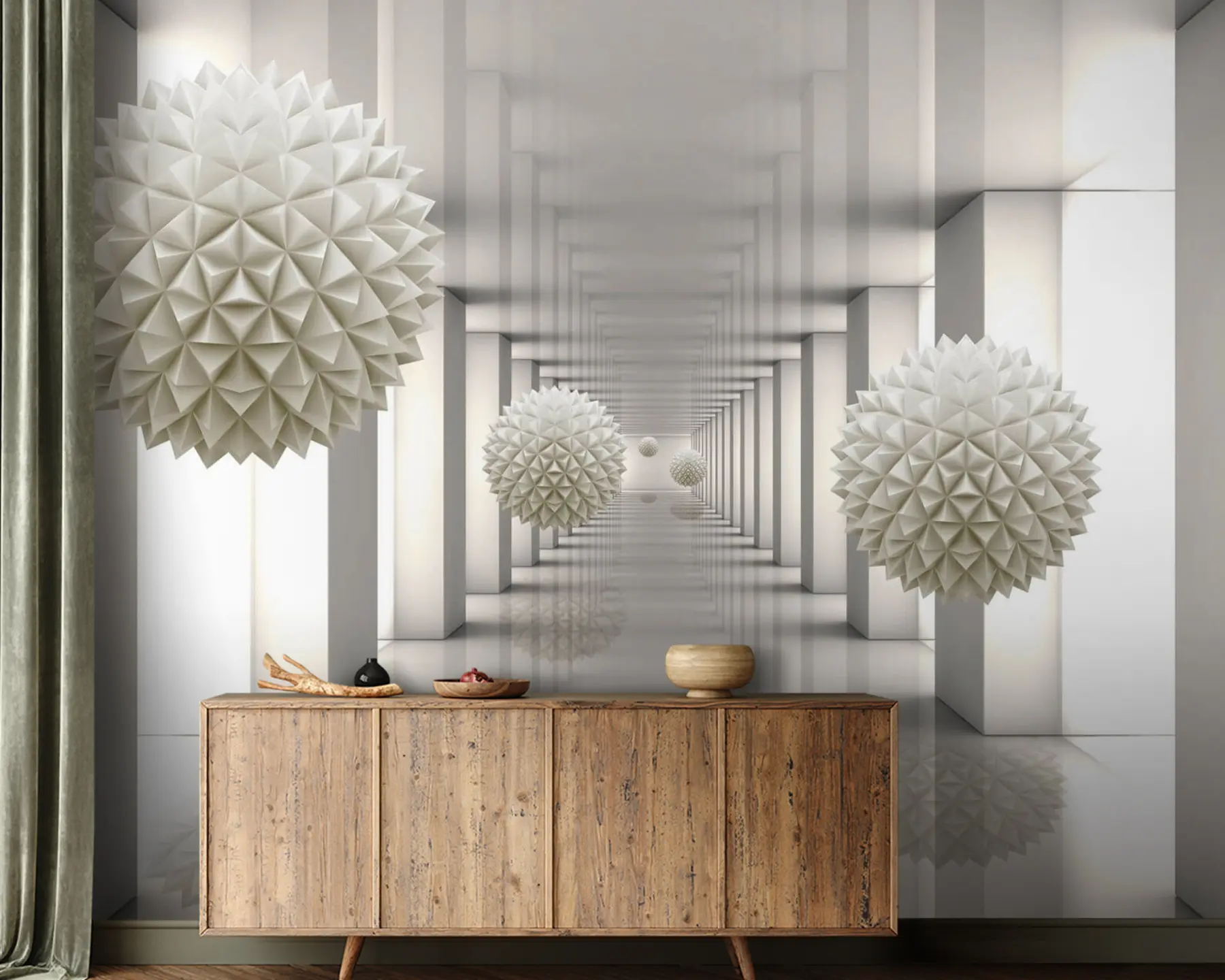 Carta da parati 3D Farfalla marrone 