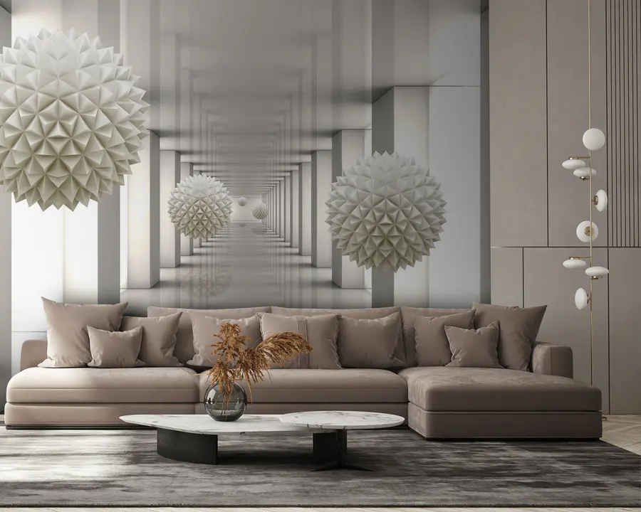 Carta da parati 3D Farfalla marrone 