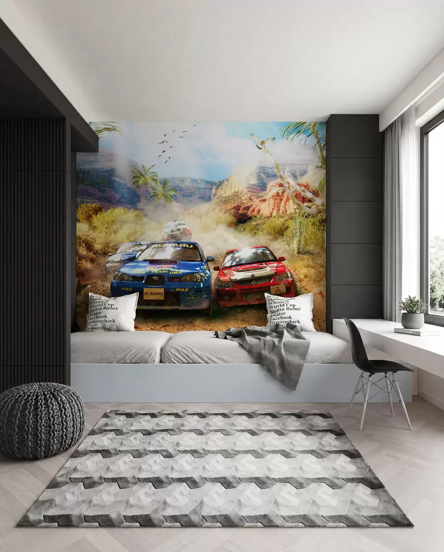 Carta da parati Tecnica e trasporto Rally nel canyon n. u64438