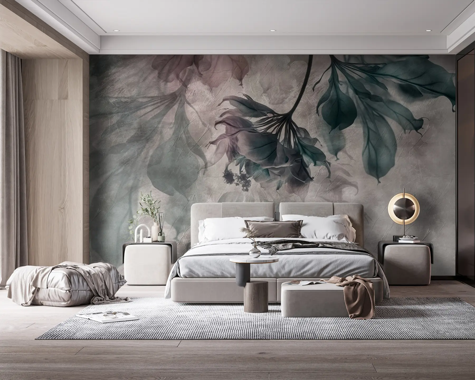 Carta da parati Floreale Delicati rami traslucidi n. u93927