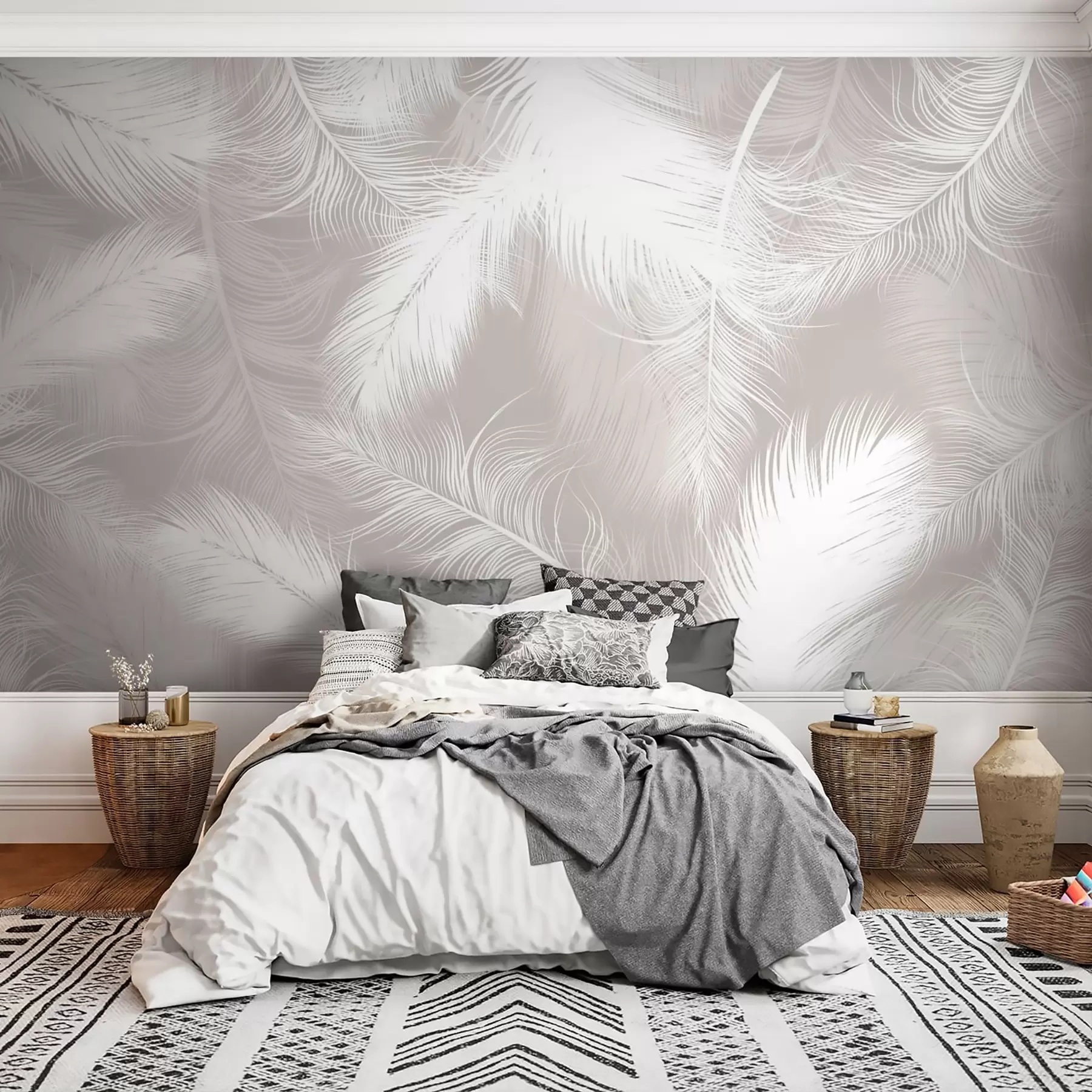 carta da parati Menti piume bianche nr. u74474