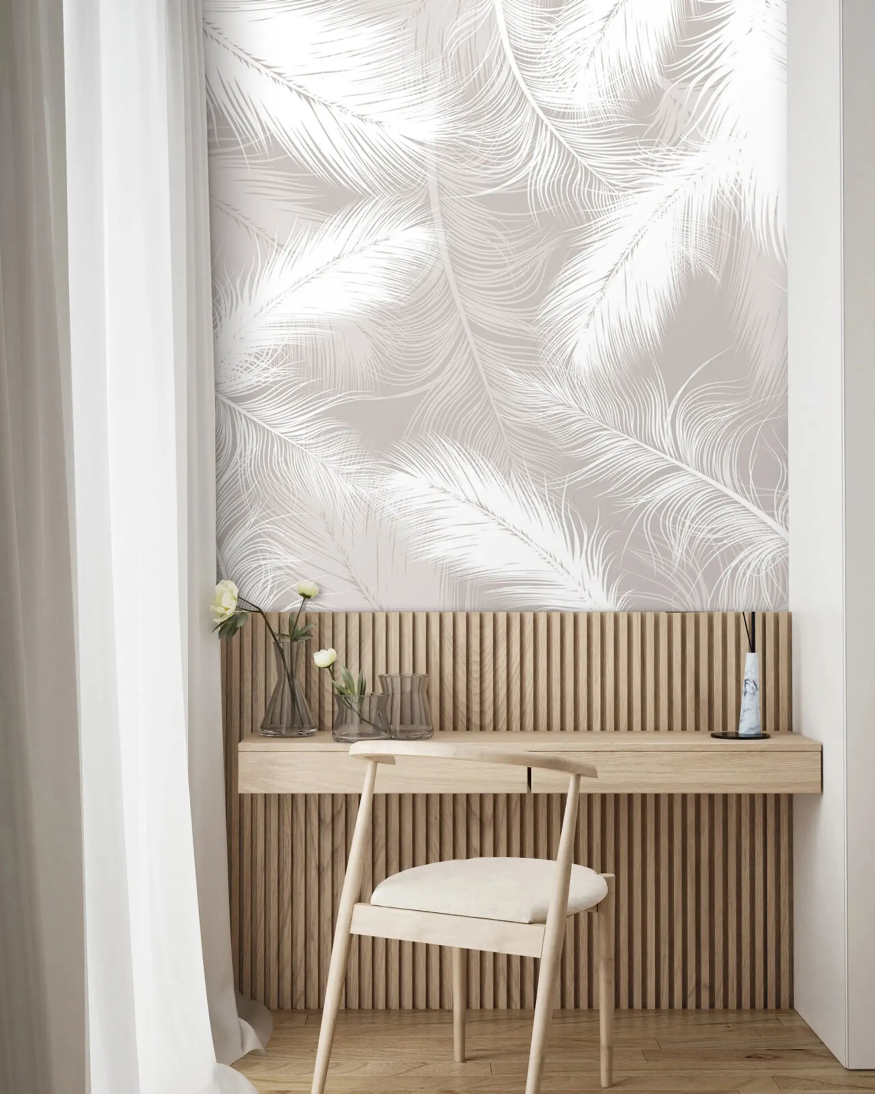 carta da parati Menti piume bianche nr. u74474