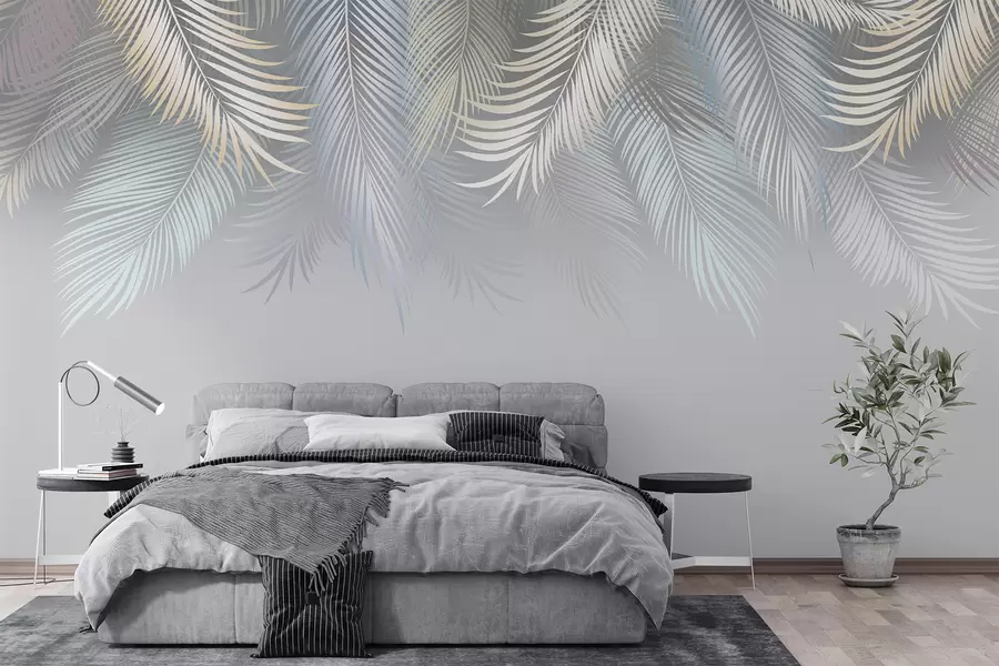 Carta da parati Tropici della Foresta Foglie di palma n. u94139