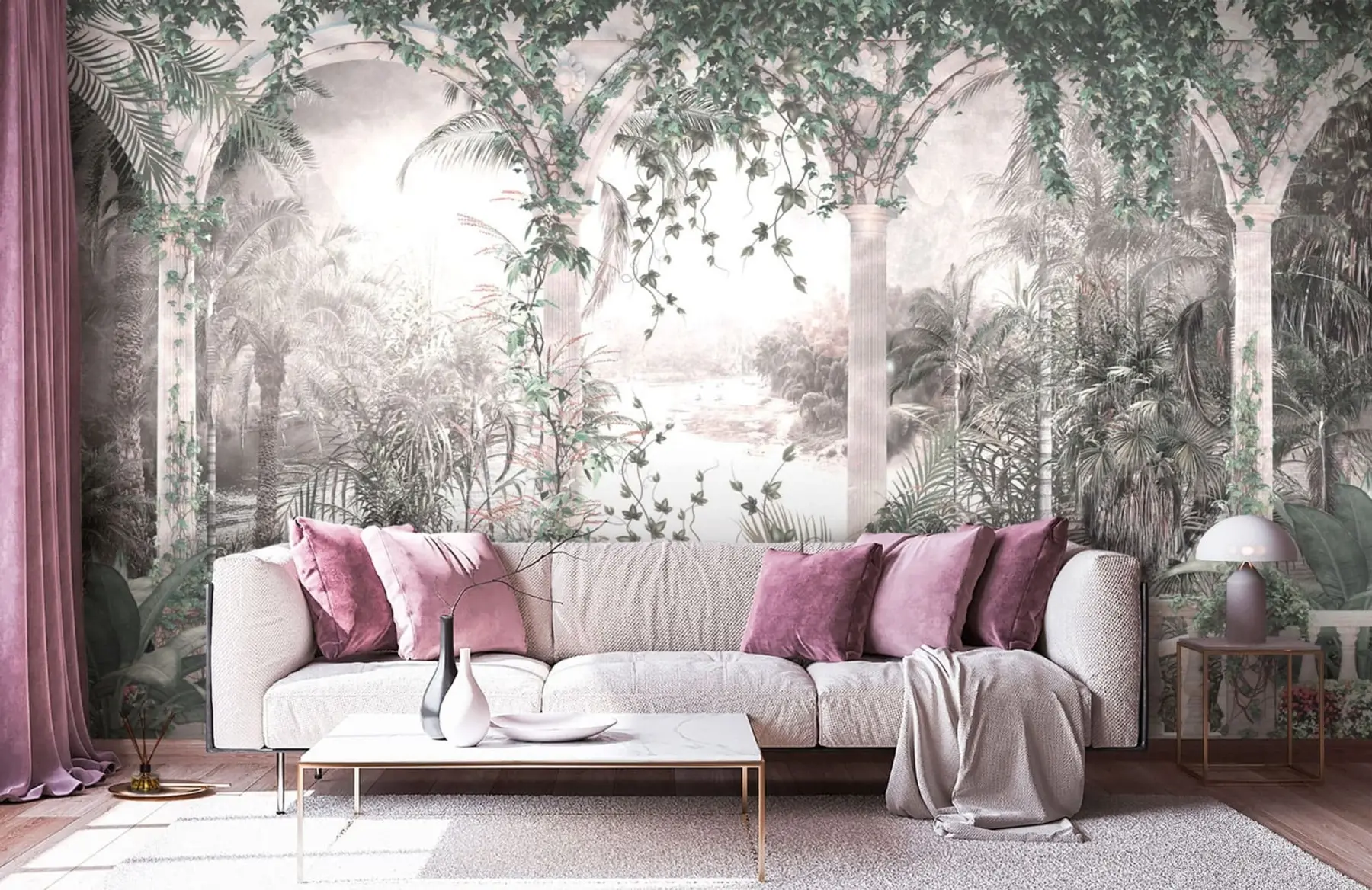 carta da parati Antichi archi in giardino nr. u94141