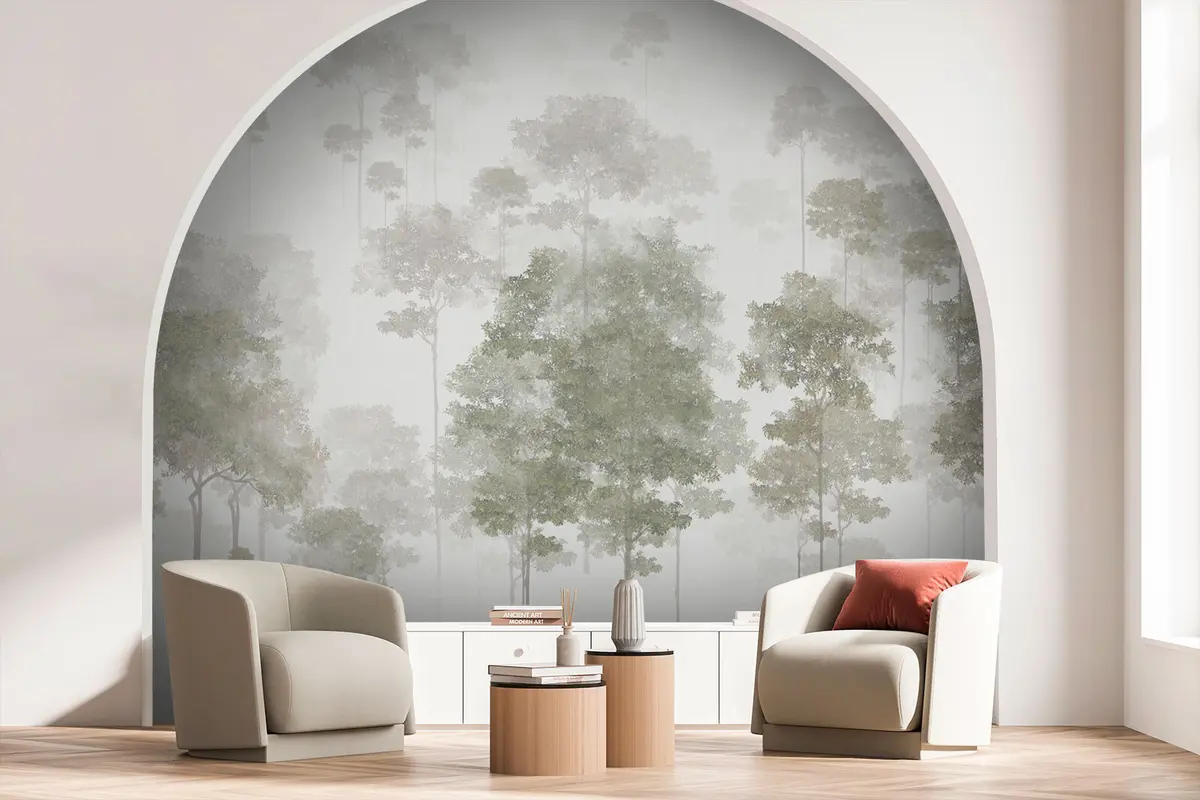 carta da parati Alberi verdi fragili nr. u94301