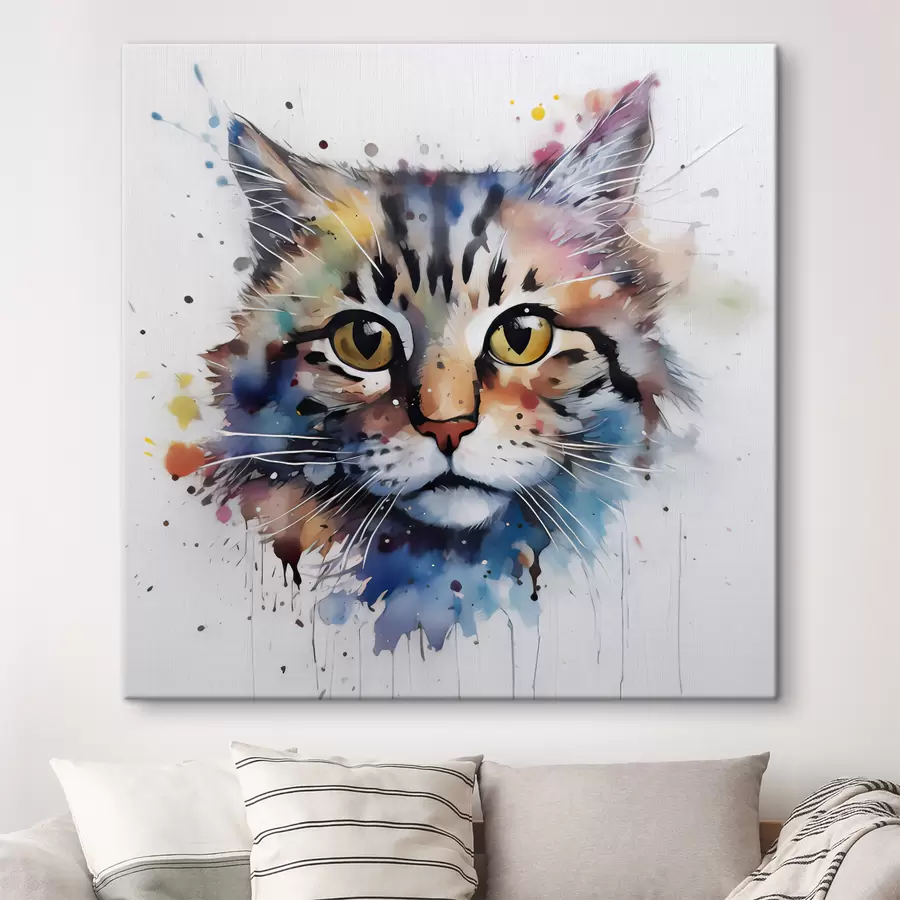 carta da parati Gatto, felino e vernice nr. s32314
