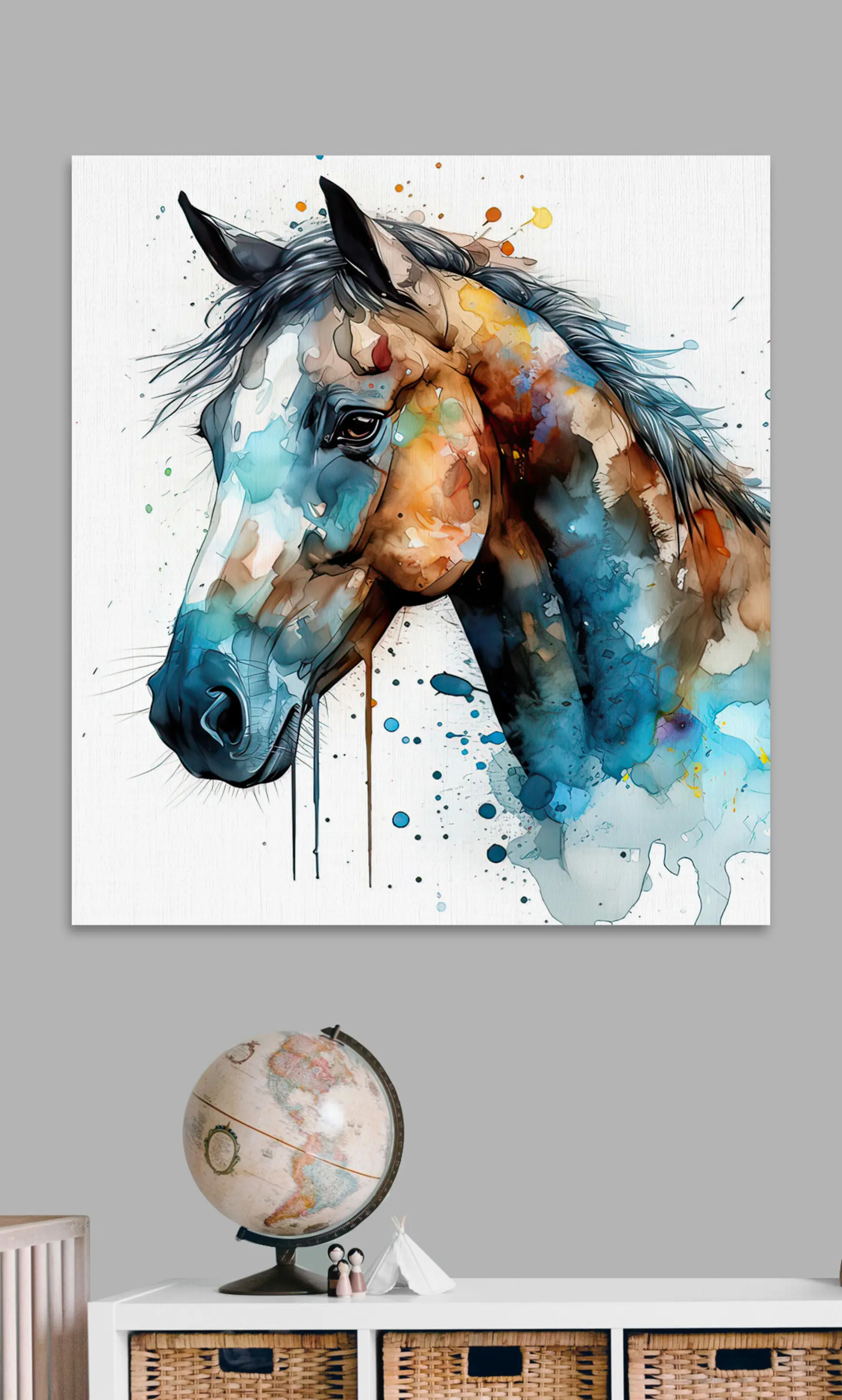 carta da parati Cavallo, pittura artistica e organismo nr. s32323