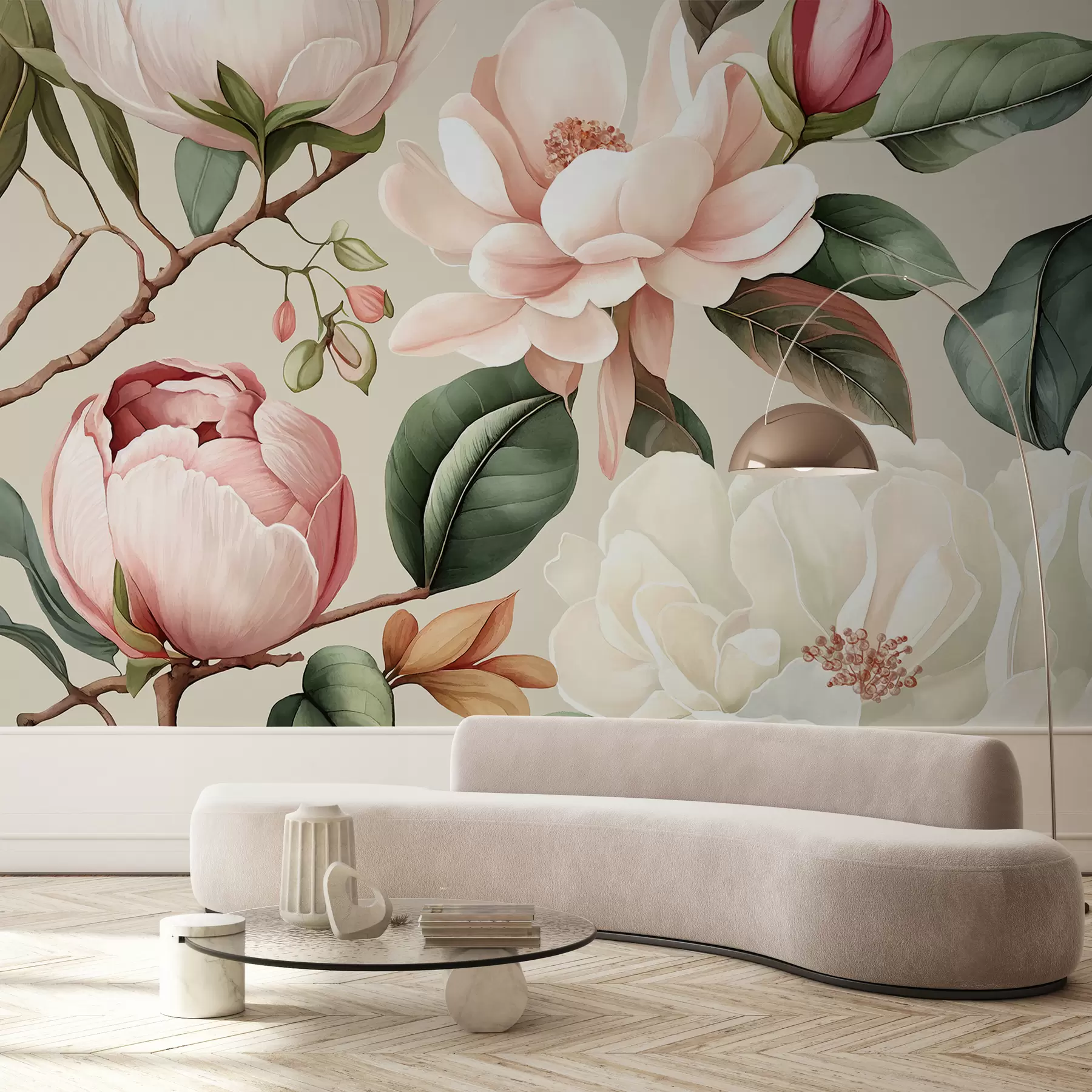 Carta da parati Floreale fantasmi dell'acquerello n. u70667