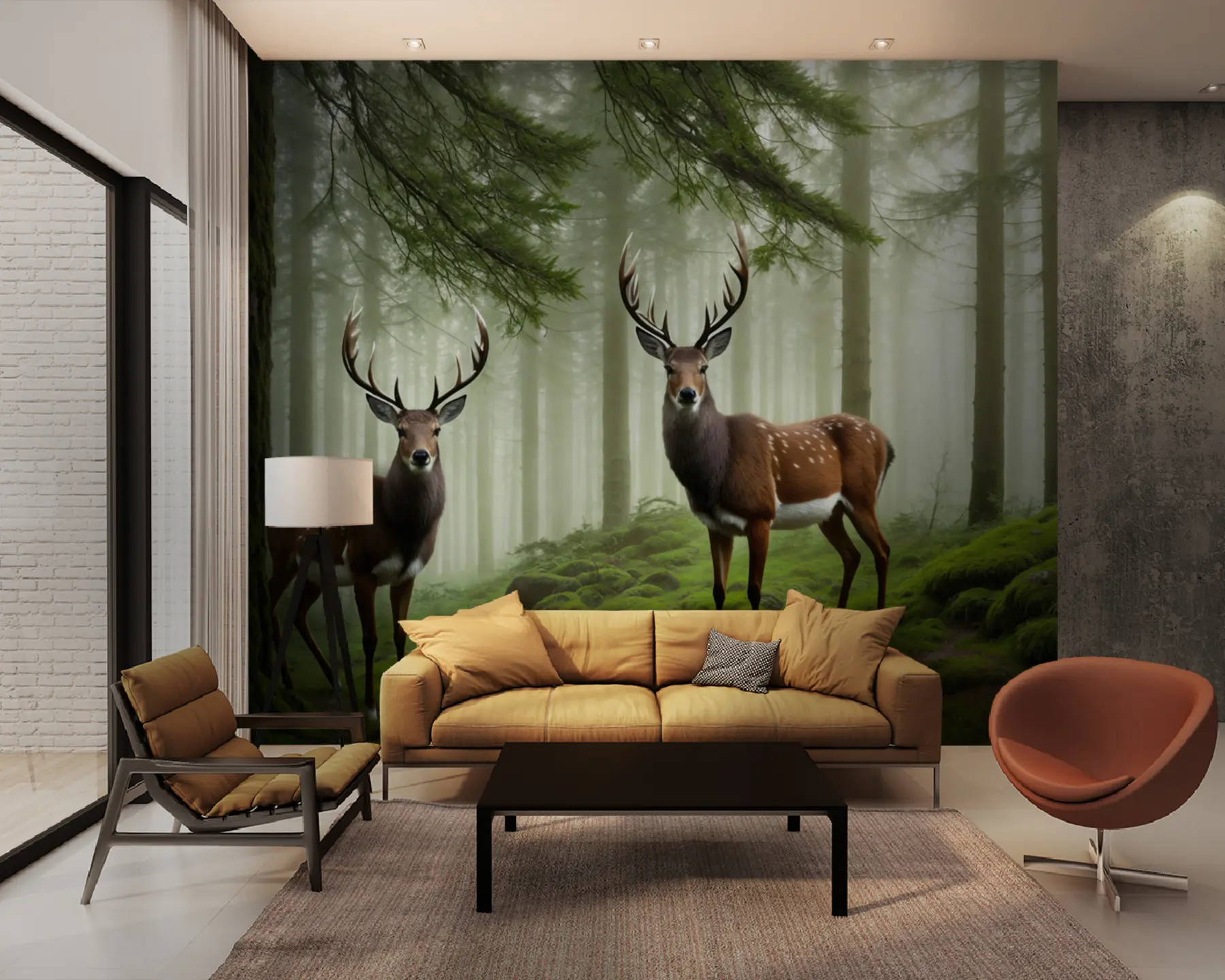 carta da parati Maestoso cervo nella foresta nr. u94515