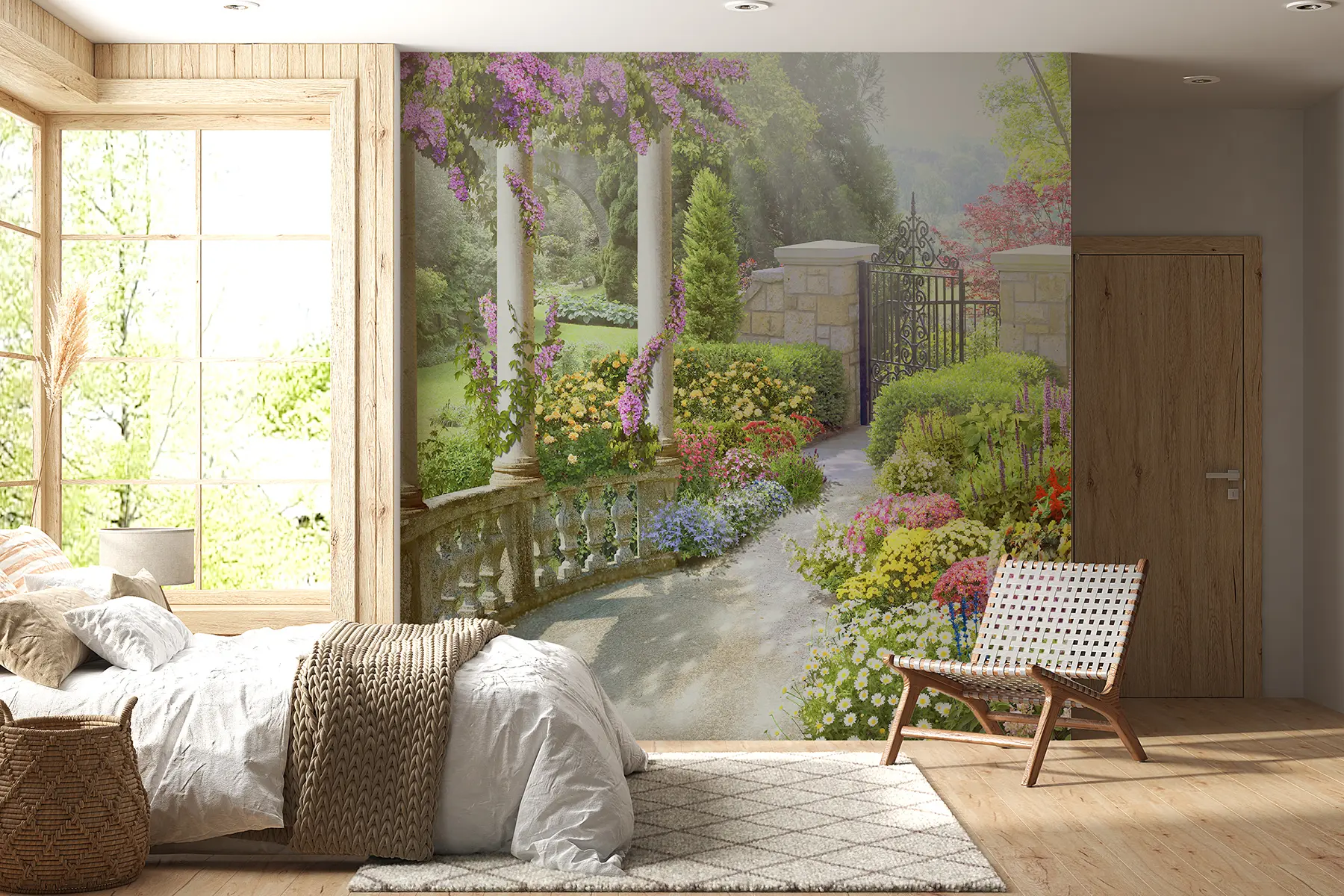 Carta da parati nature Fiore, pianta e petalo 