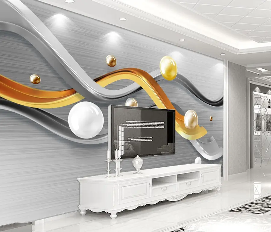 Carta da parati 3D Legno, rettangolo e mensola 