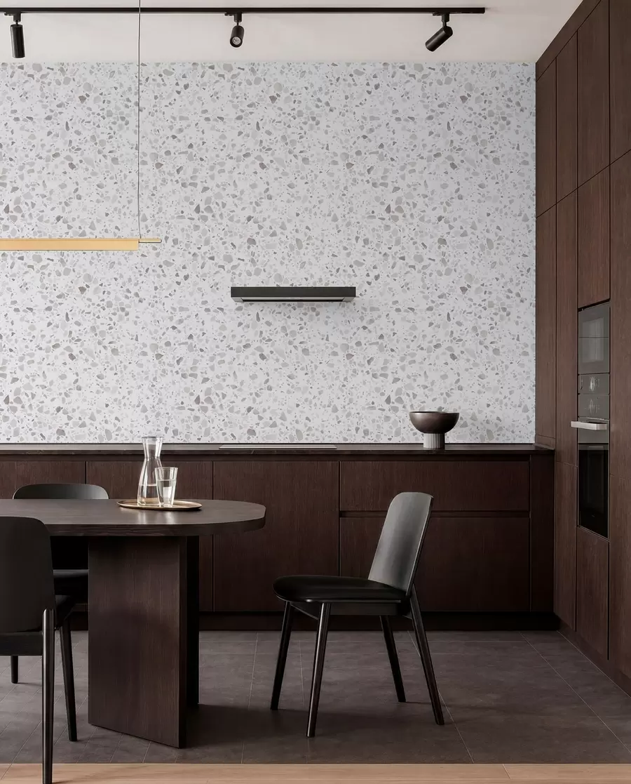 carta da parati Piastrelle di terrazzo, mosaico con pietre naturali, granito, marmo, quarzo, cemento nr. u94304
