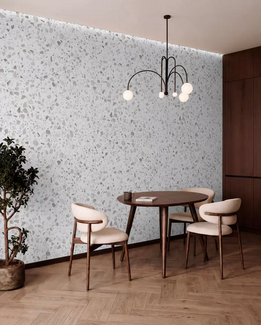 carta da parati Piastrelle di terrazzo, mosaico con pietre naturali, granito, marmo, quarzo, cemento nr. u94304