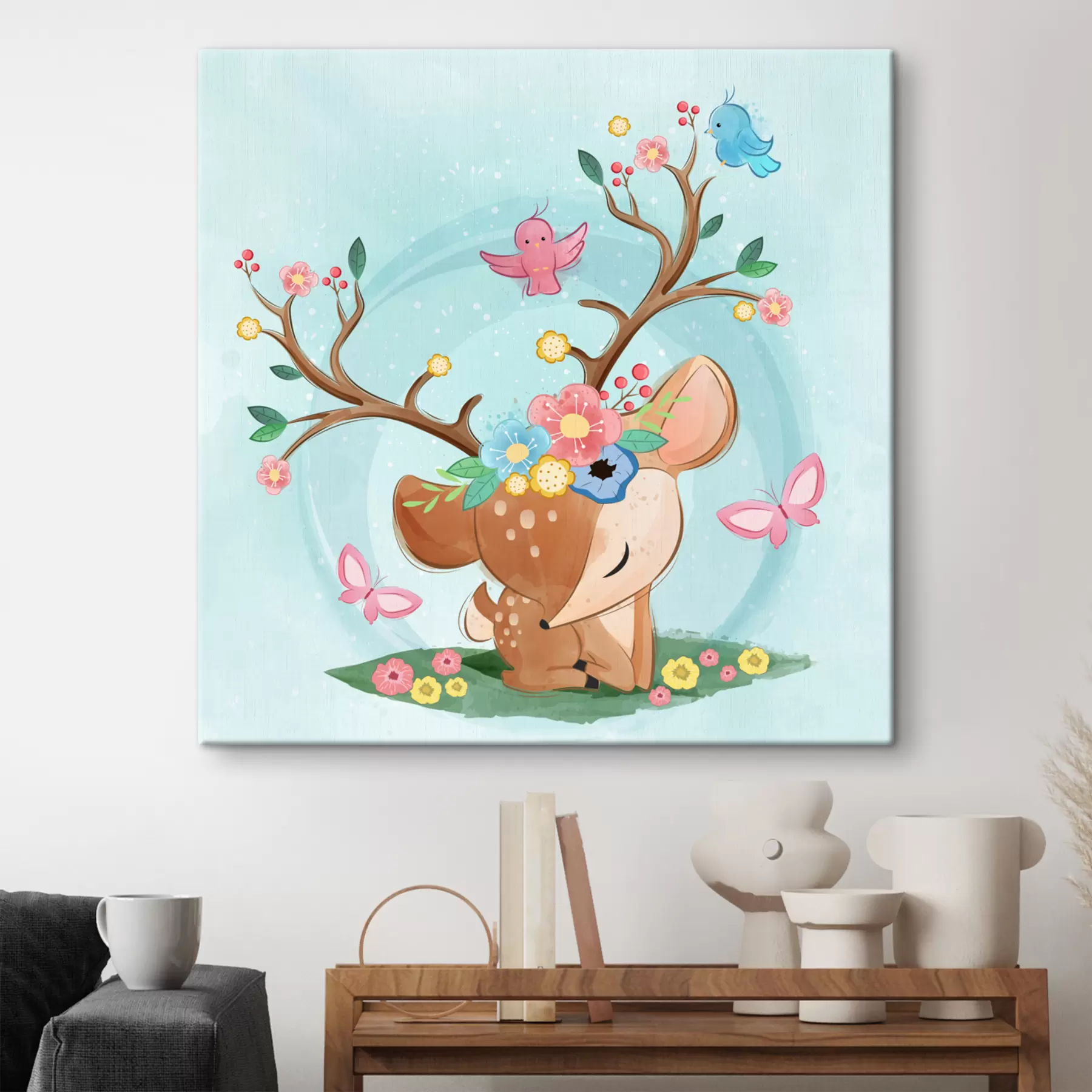 carta da parati Cartone animato, persone in natura e organismi nr. s32795