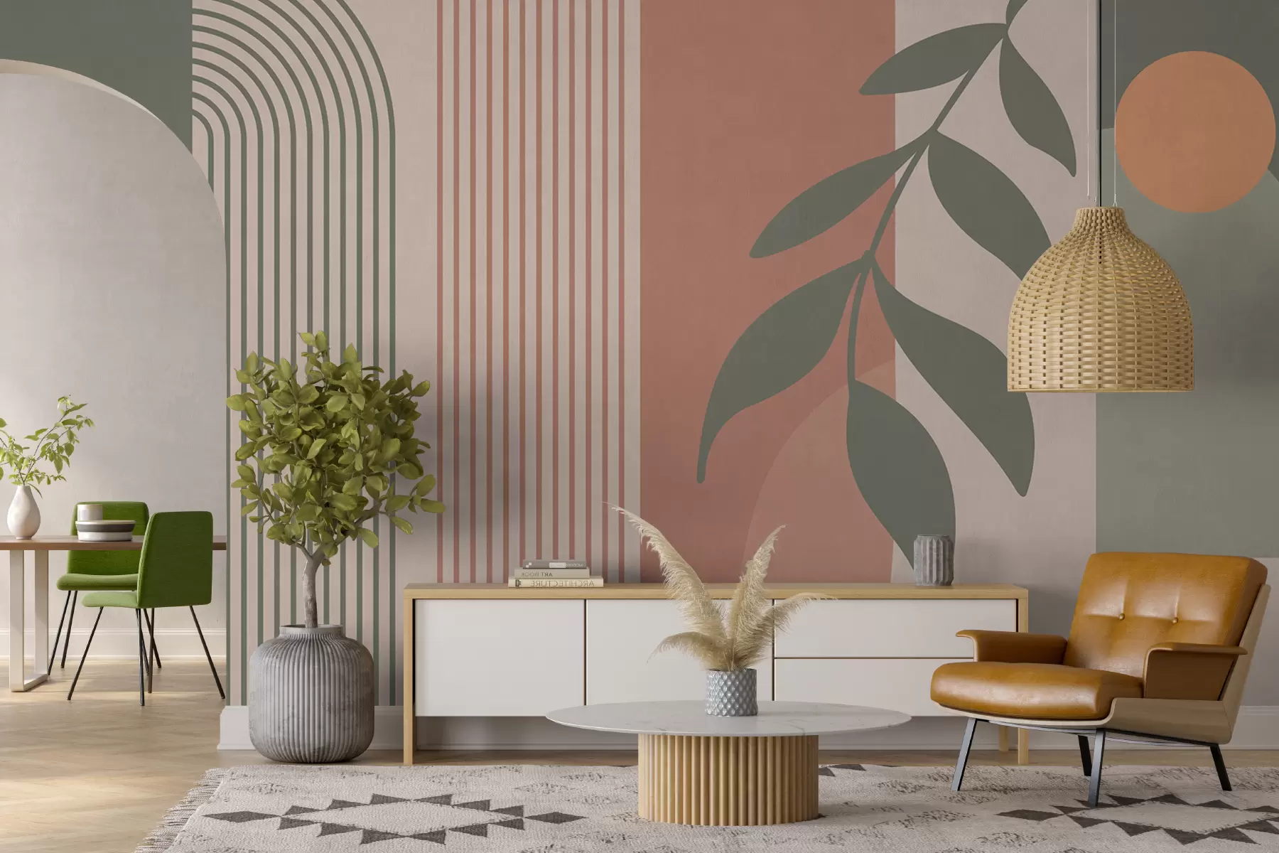 carta da parati Archi ed elementi decorativi in ​​stile boho nr. u94153