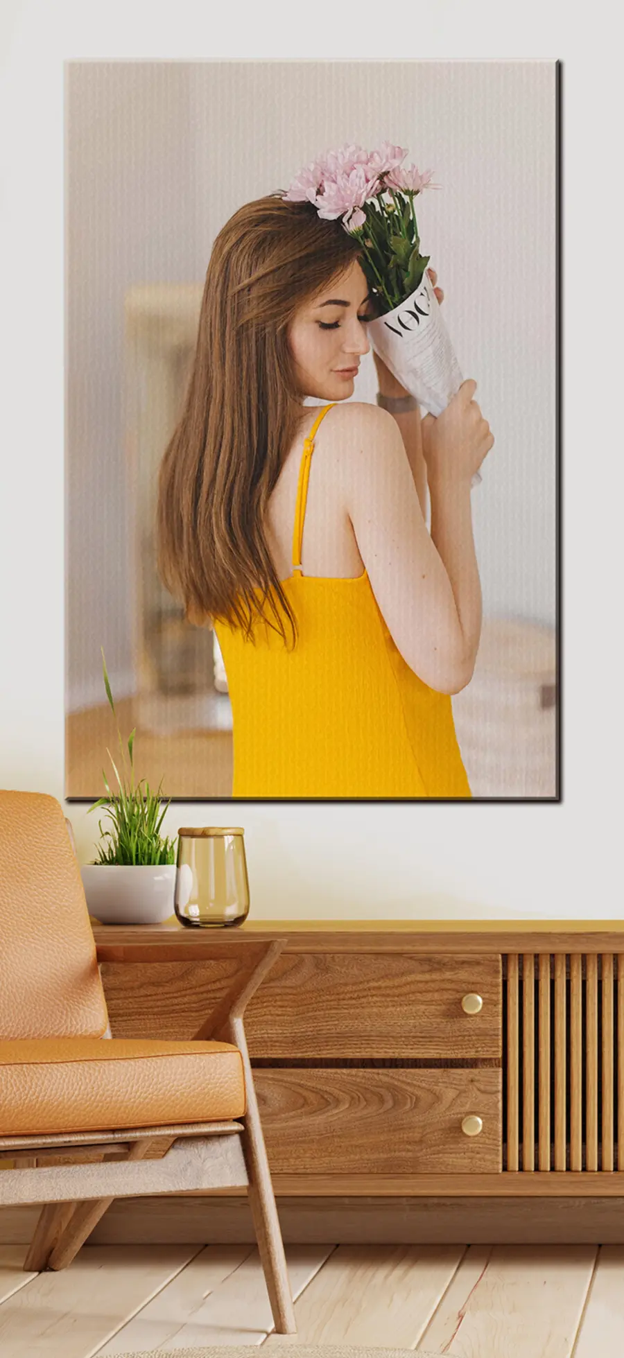 carta da parati Capelli, fiori e ciglia nr. s33111