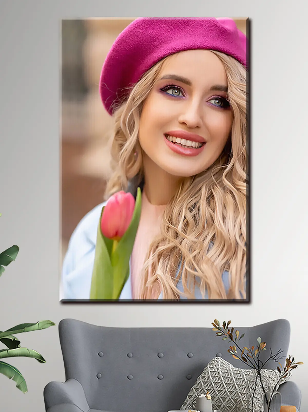 carta da parati Sorriso, labbra e ciglia nr. s33120