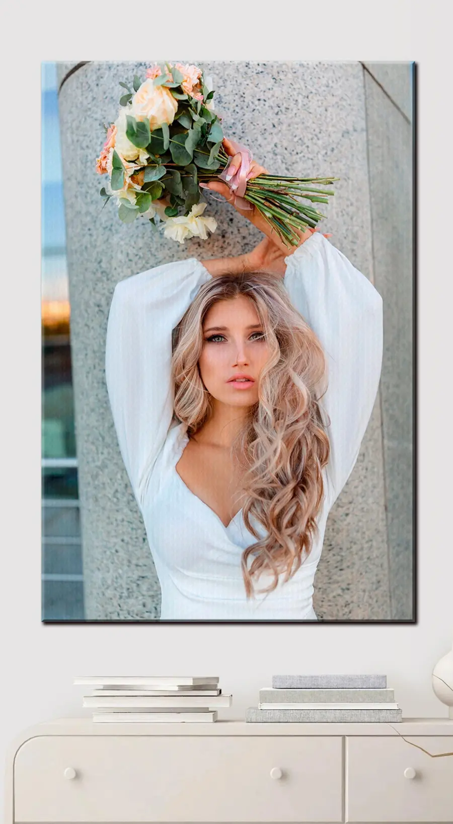 carta da parati Viso, testa e abito da sposa nr. s33131