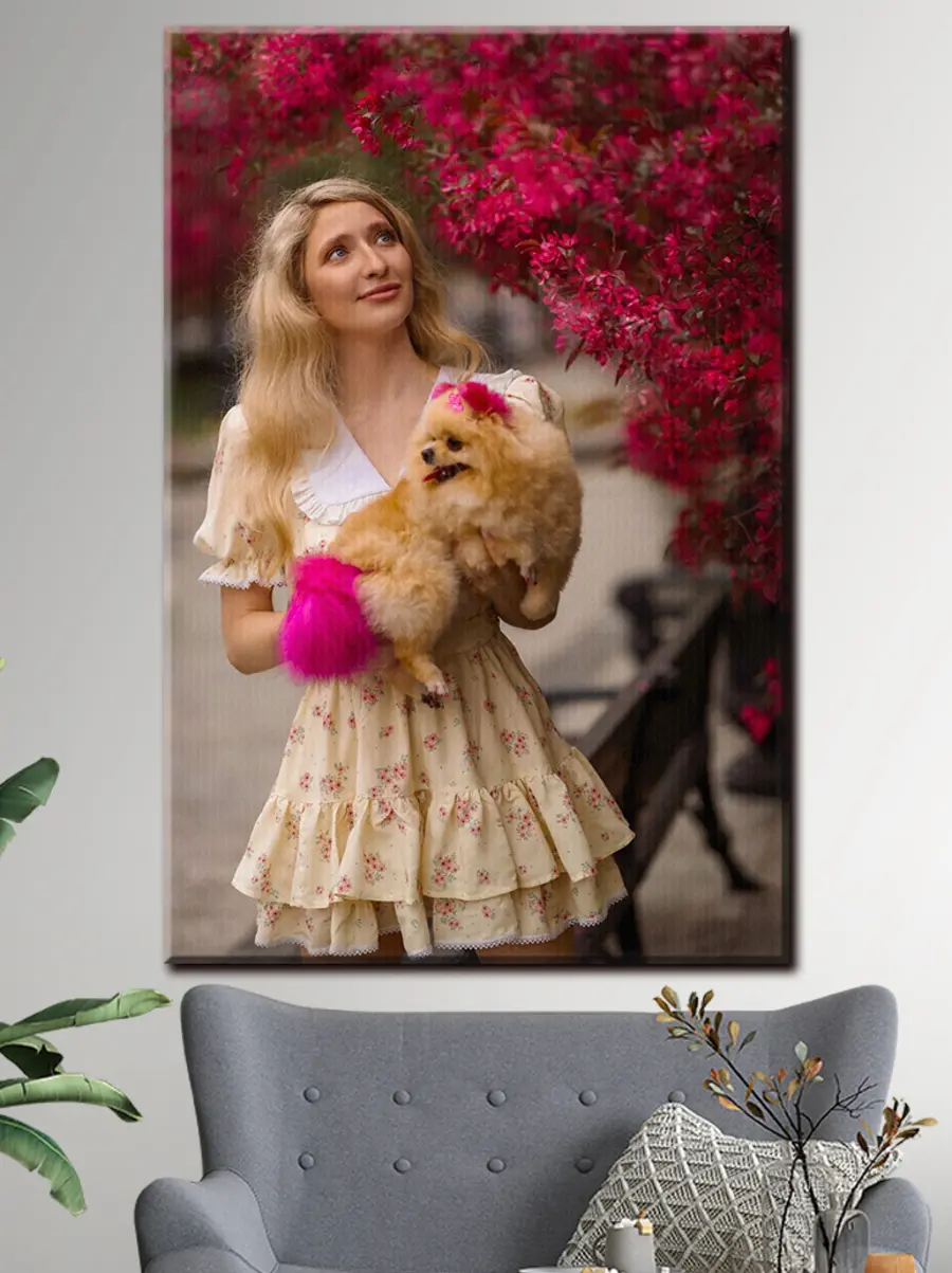 carta da parati Capelli, piante e tessuti nr. s33140