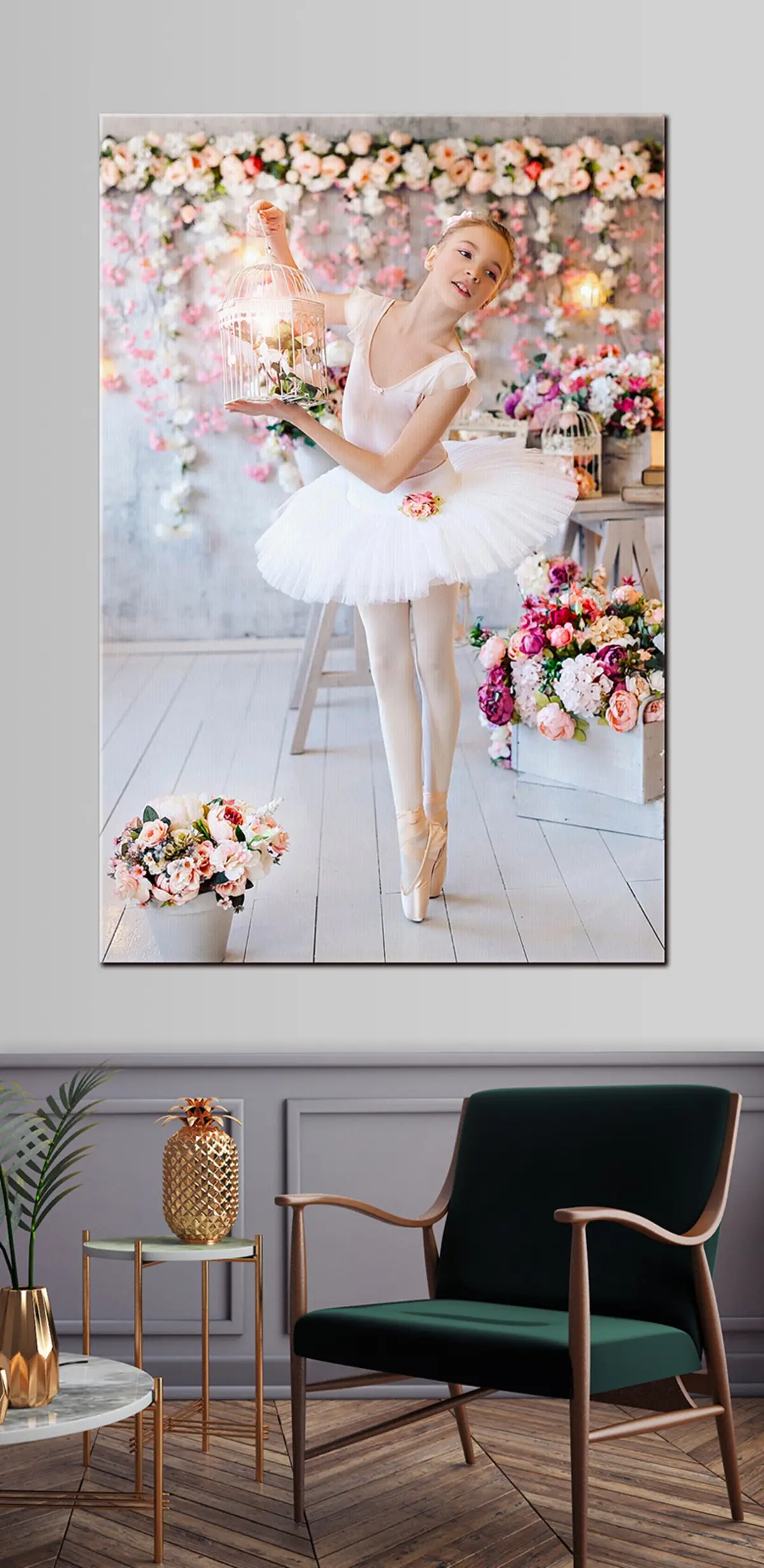 carta da parati Fiore, pianta e gamba nr. s33157