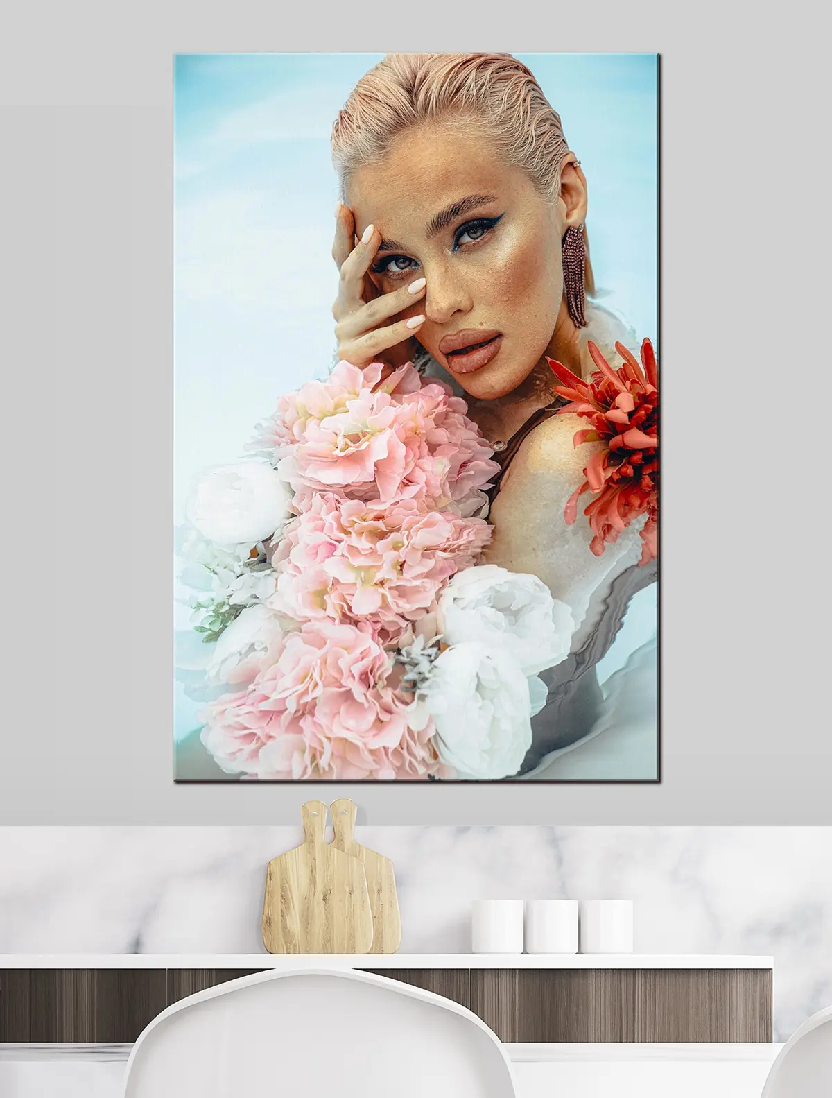 carta da parati Fiori, piante e ciglia nr. s33165