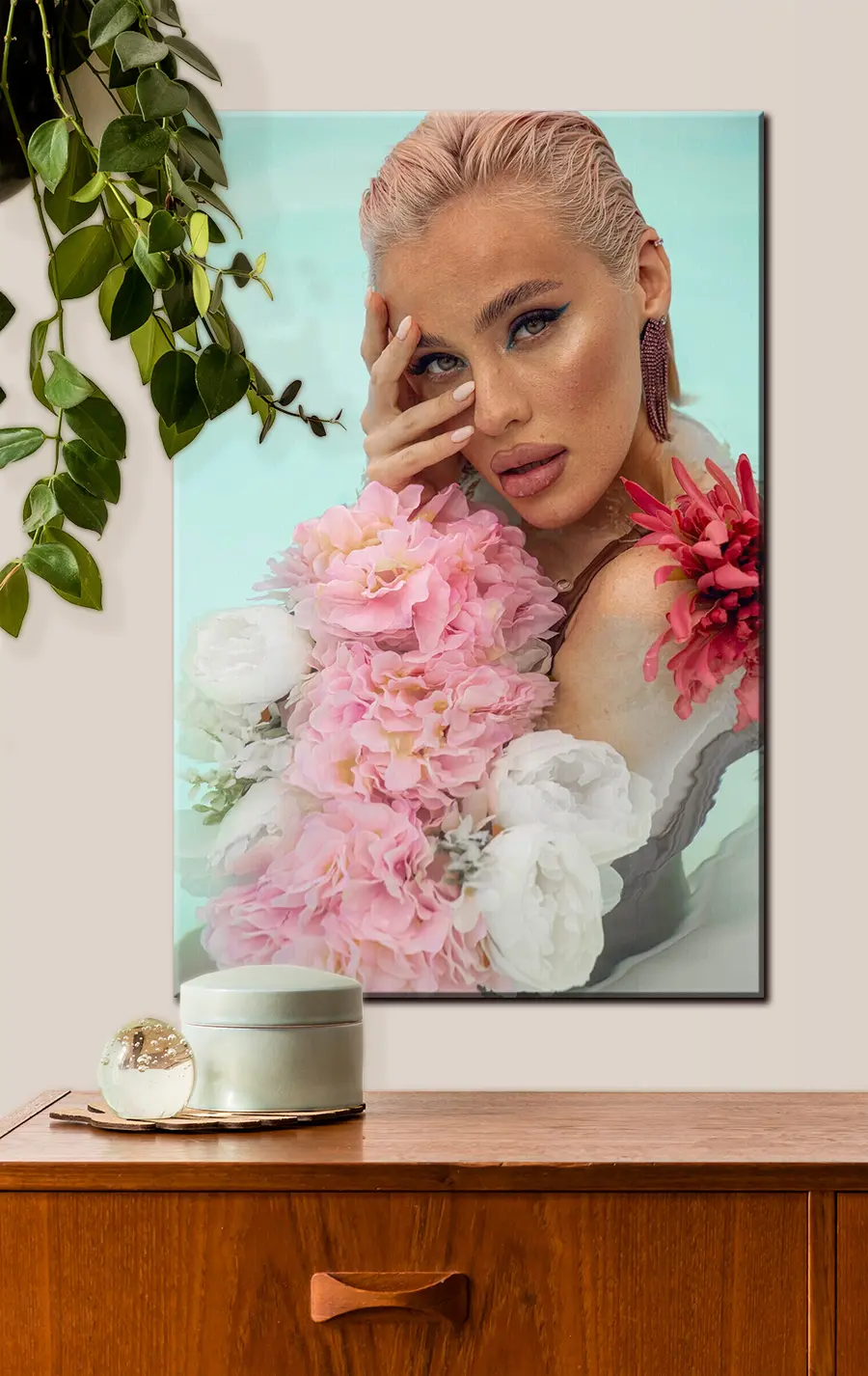 carta da parati Fiori, piante e ciglia nr. s33166