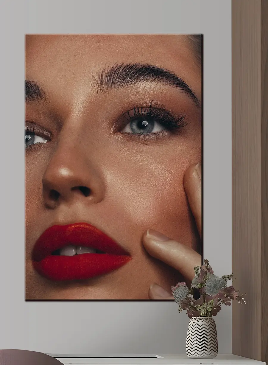 carta da parati Labbra, rossetto e ciglia nr. s33167