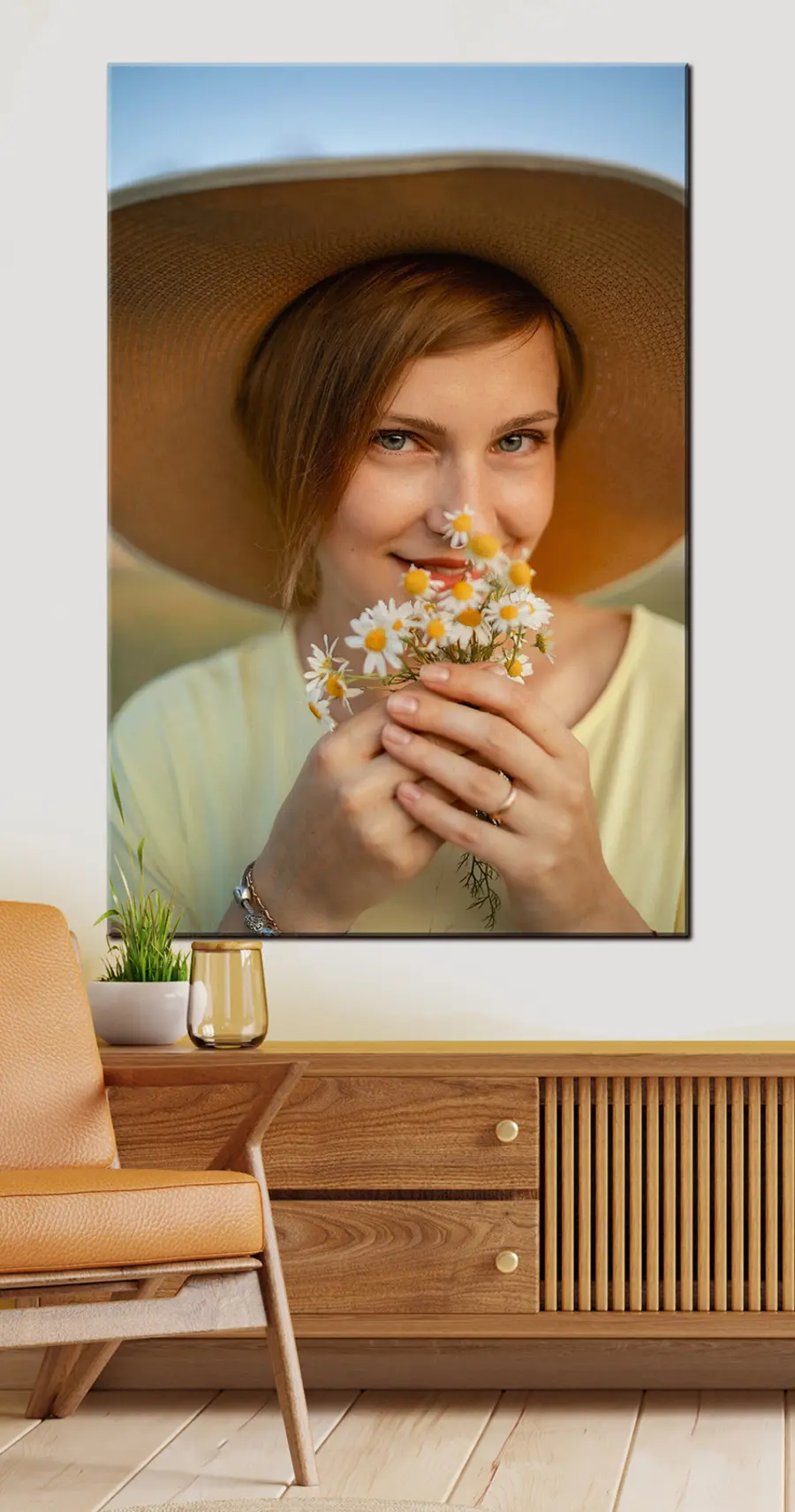 carta da parati Labbra, ciglia e fiori nr. s33170