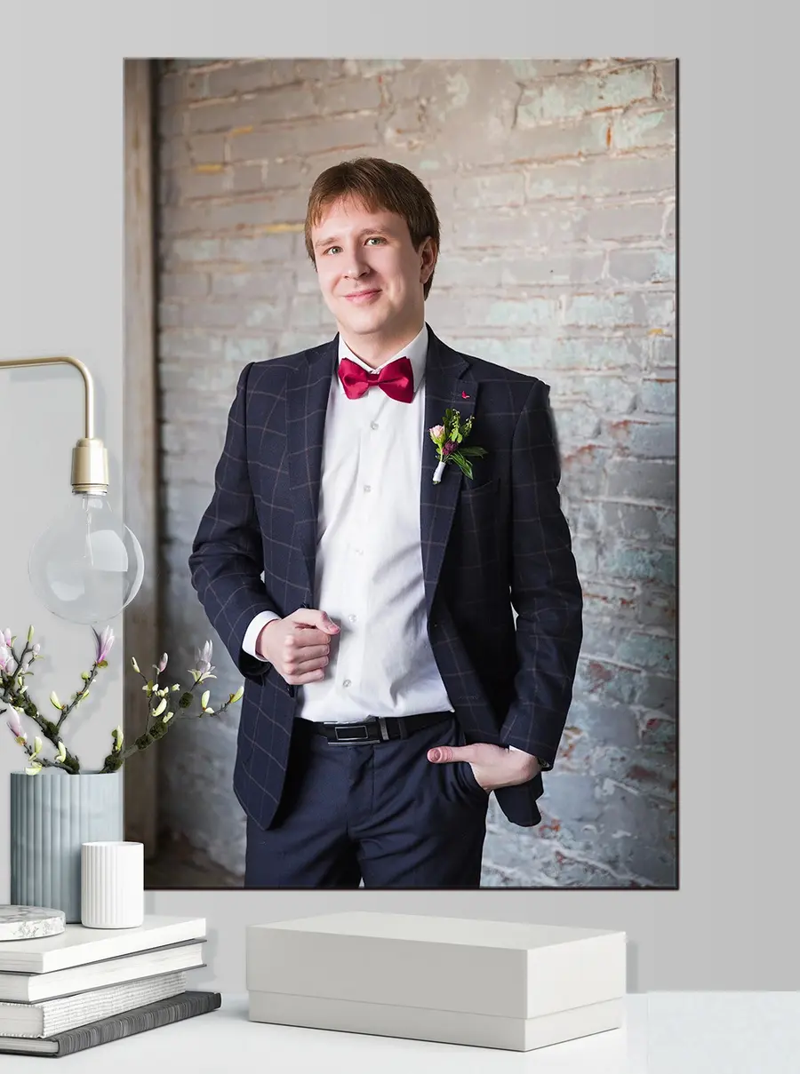 carta da parati Capispalla, sorriso e camicia elegante nr. s33184