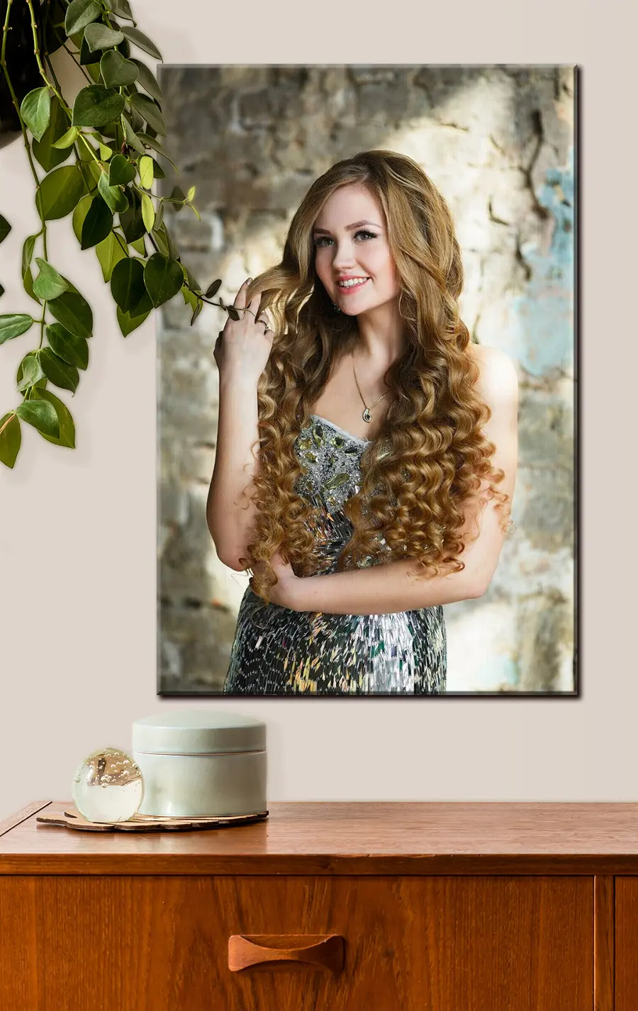 carta da parati Capelli, sorriso e ciglia nr. s33186