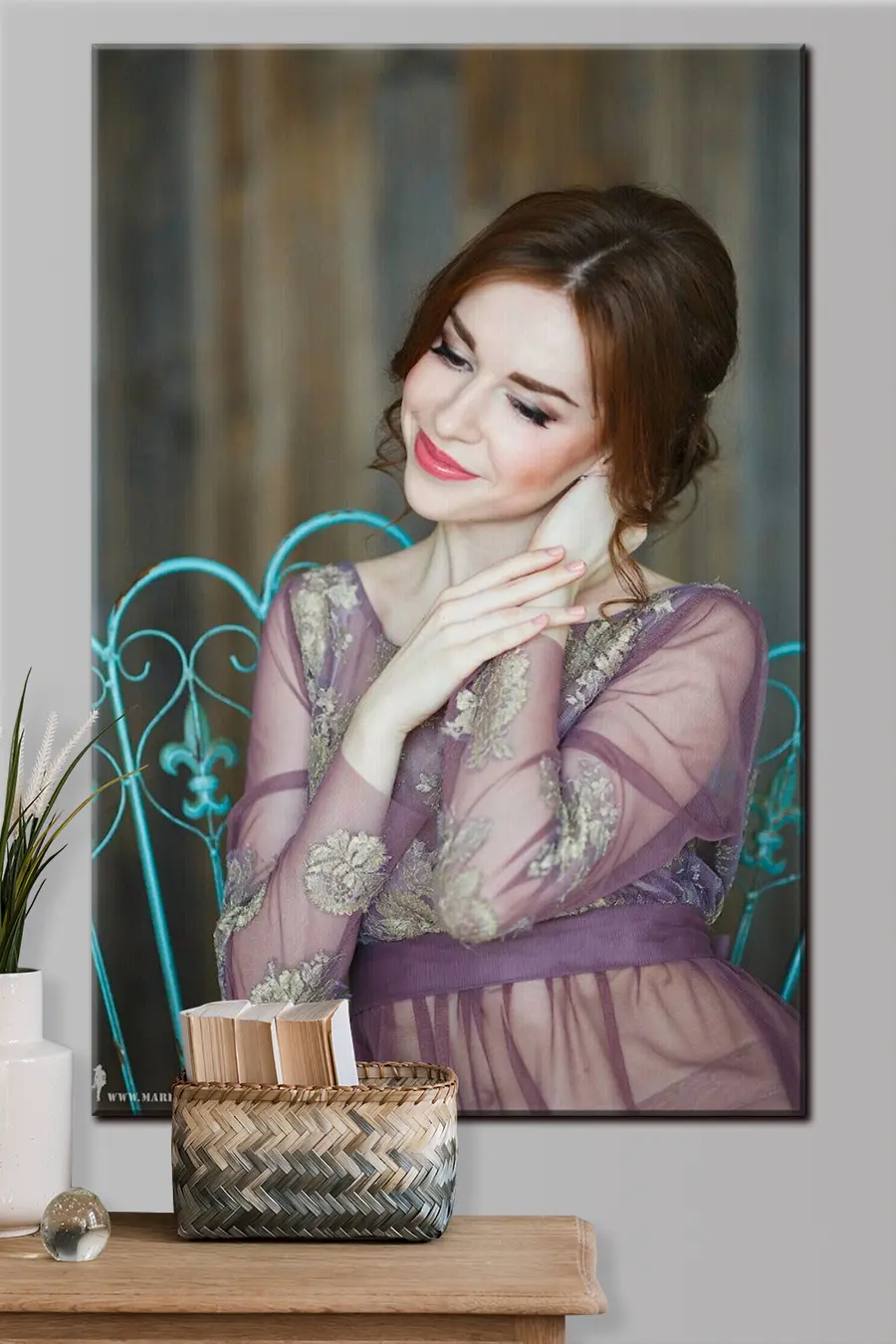 carta da parati Sorriso, ciglia e manica nr. s33195