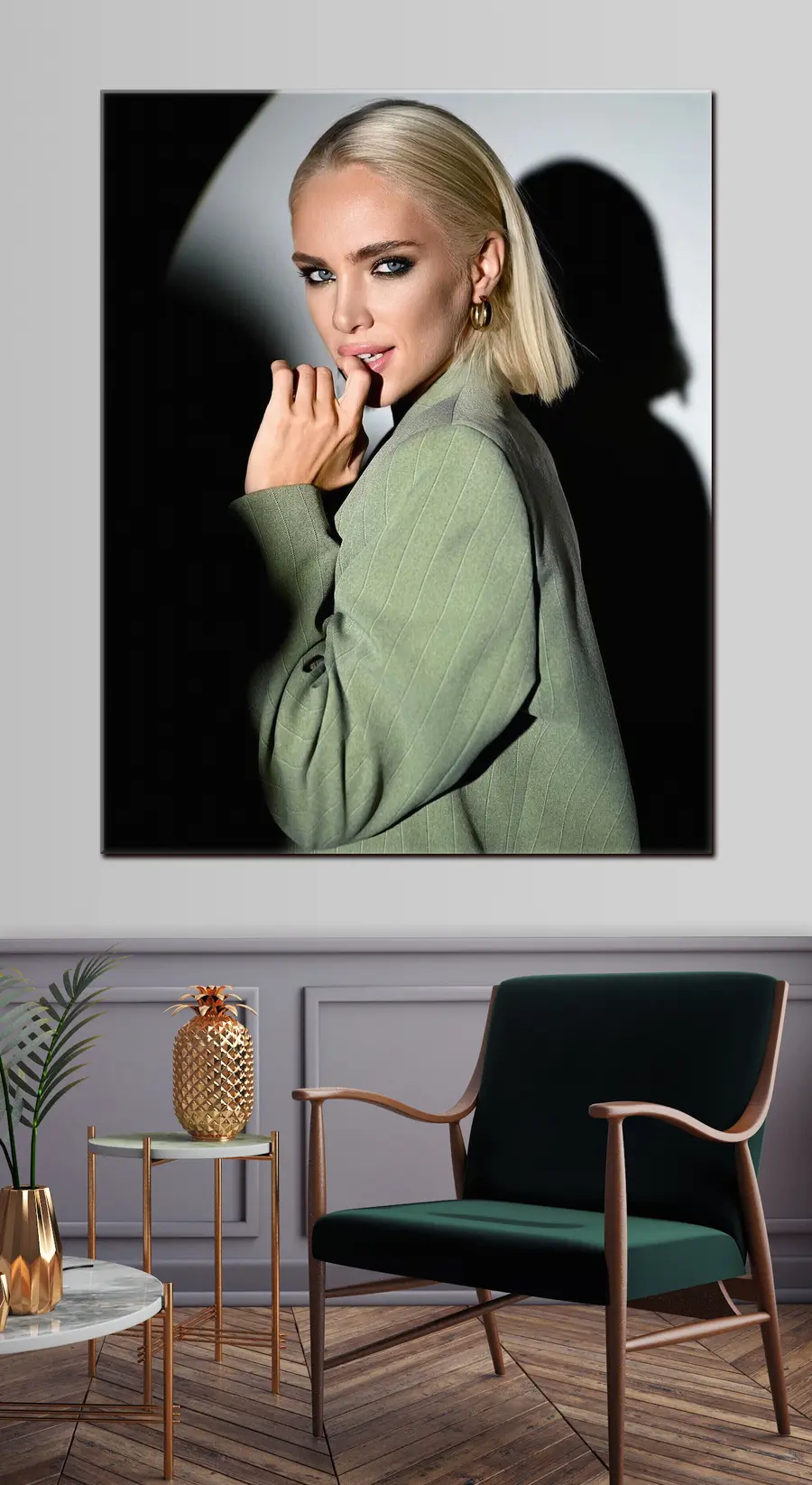 carta da parati Labbro, camicia e occhio nr. s33218