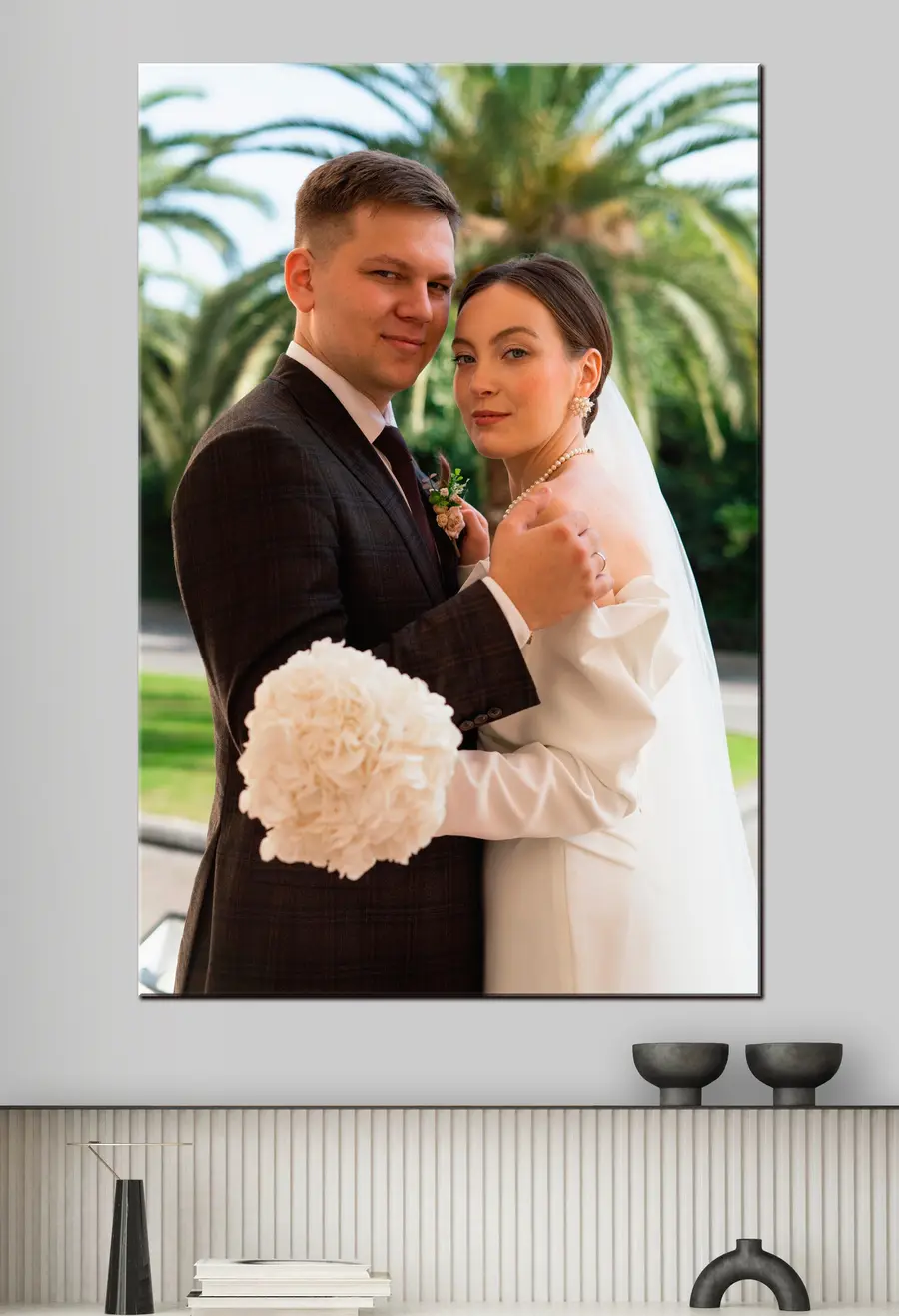 carta da parati Abito da sposa, sposa e fiori nr. s33223