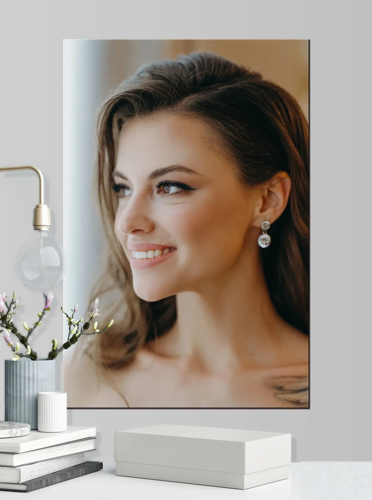 carta da parati Sorriso, ciglia e corpo umano nr. s33245