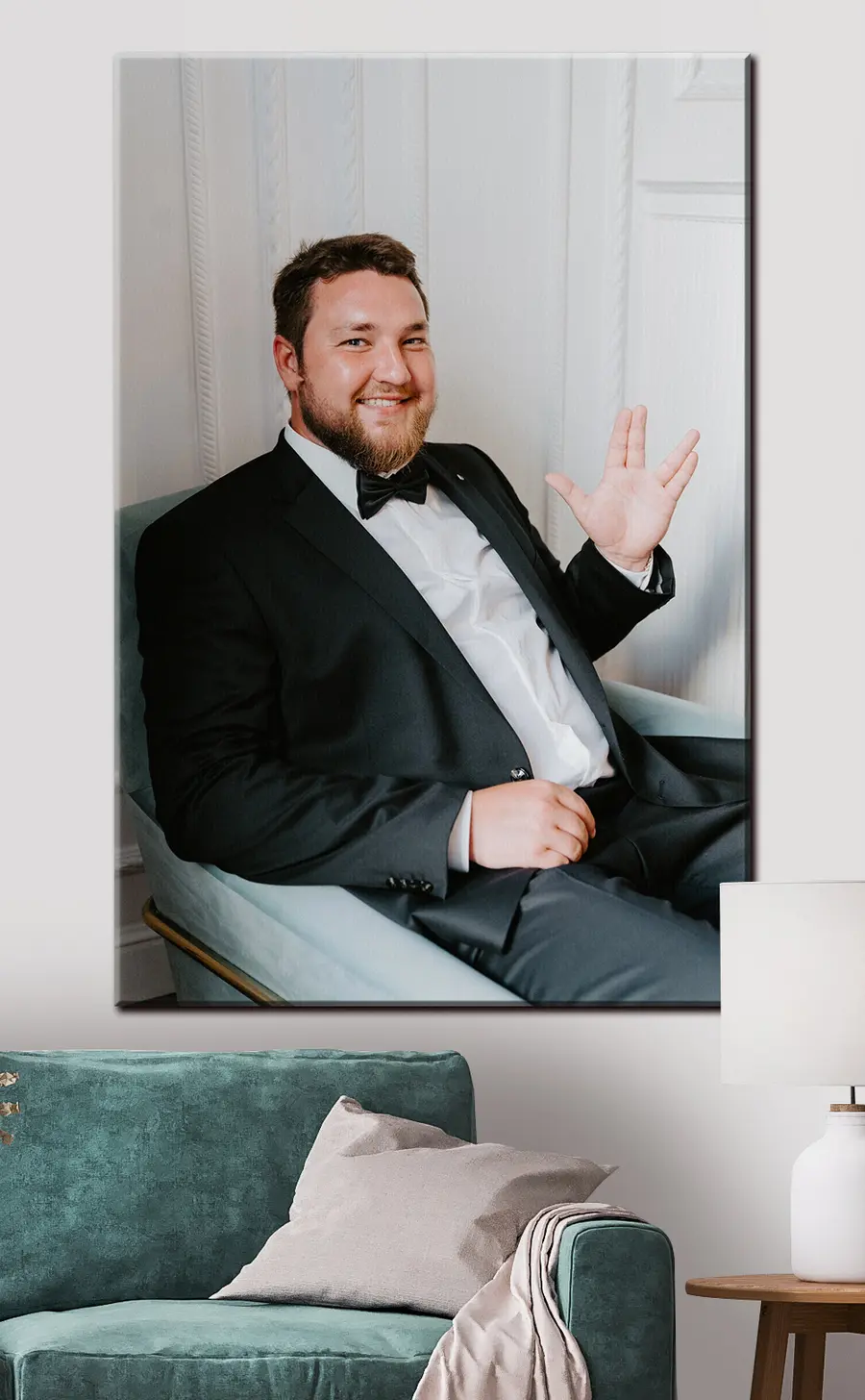 carta da parati Sorriso, braccio e camicia nr. s33259