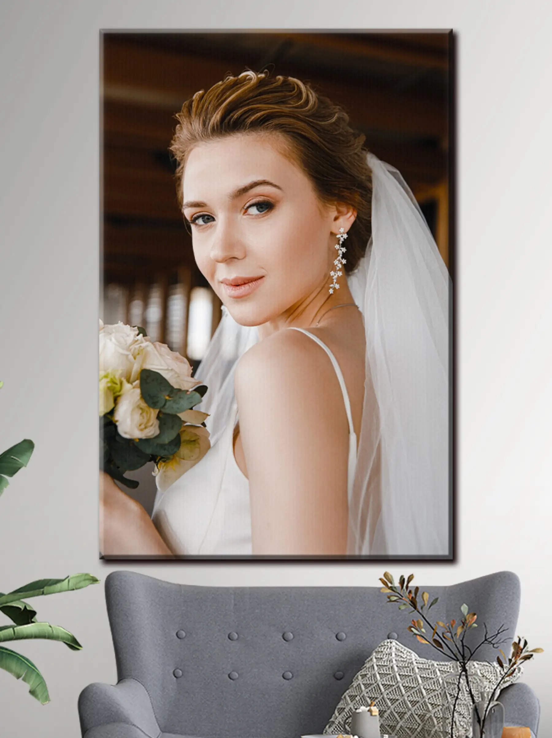 carta da parati Ciglia, abito da sposa e fotografia con flash nr. s33261