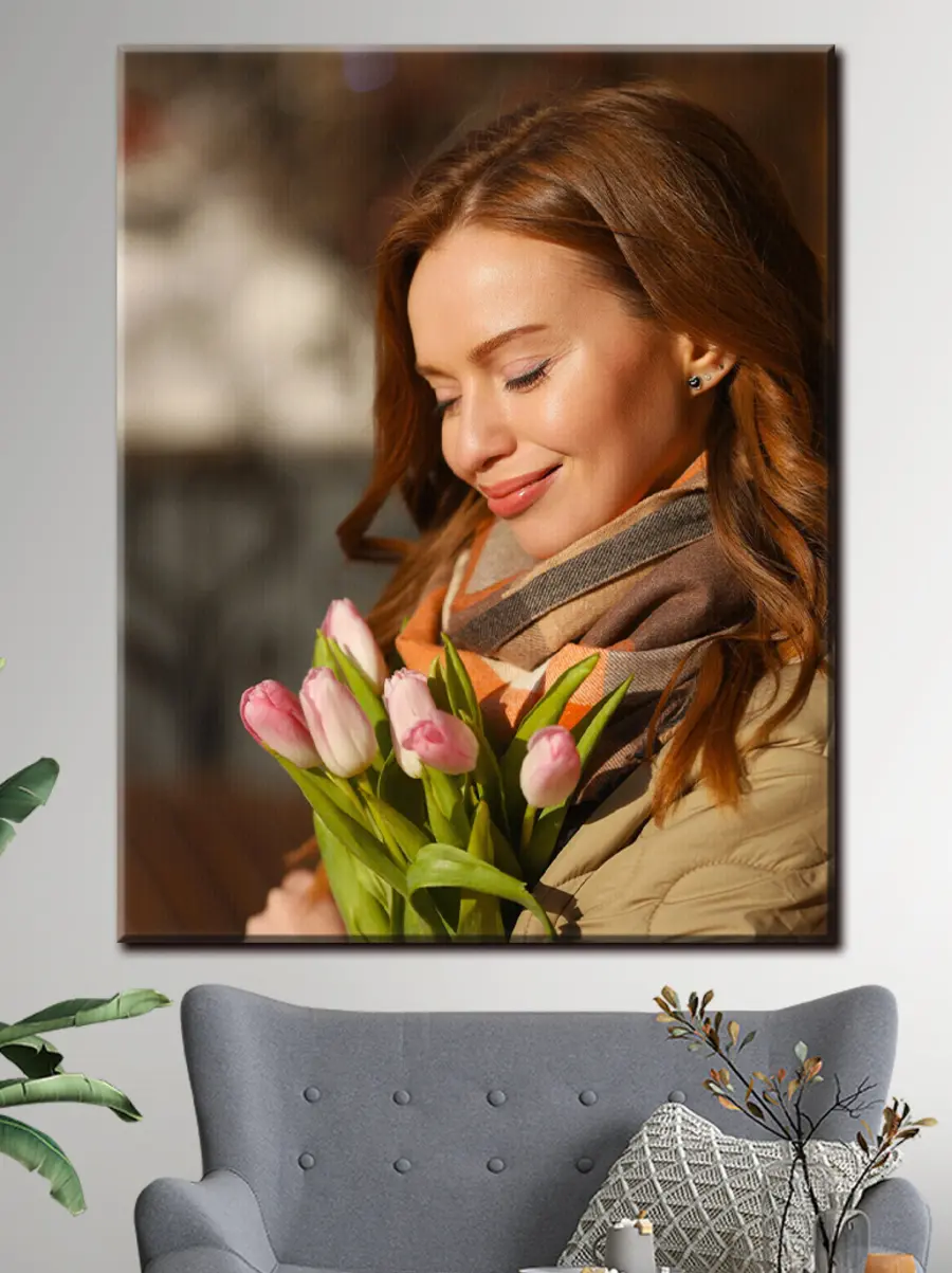 carta da parati Fiore, sorriso e pianta nr. s33282