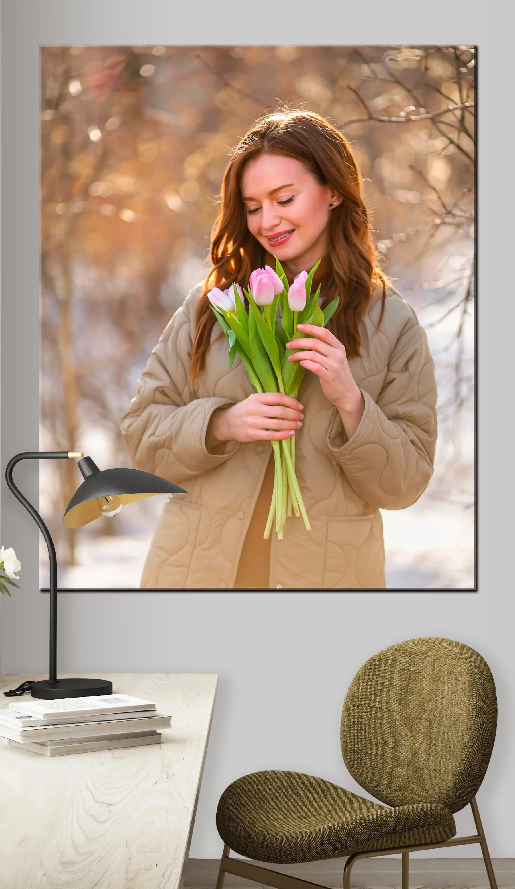 carta da parati Fiore, capospalla e sorriso nr. s33283