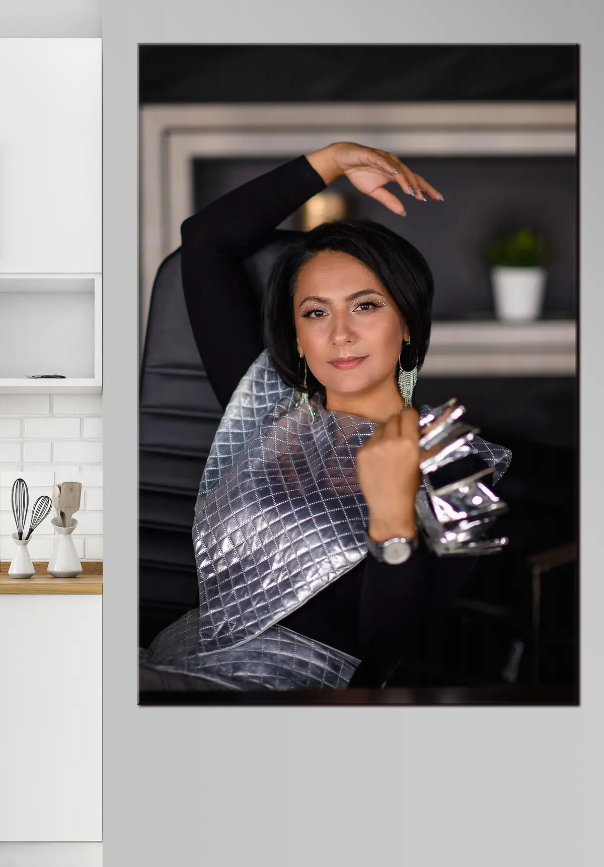 carta da parati Ciglia, fotografia flash e collo nr. s33348