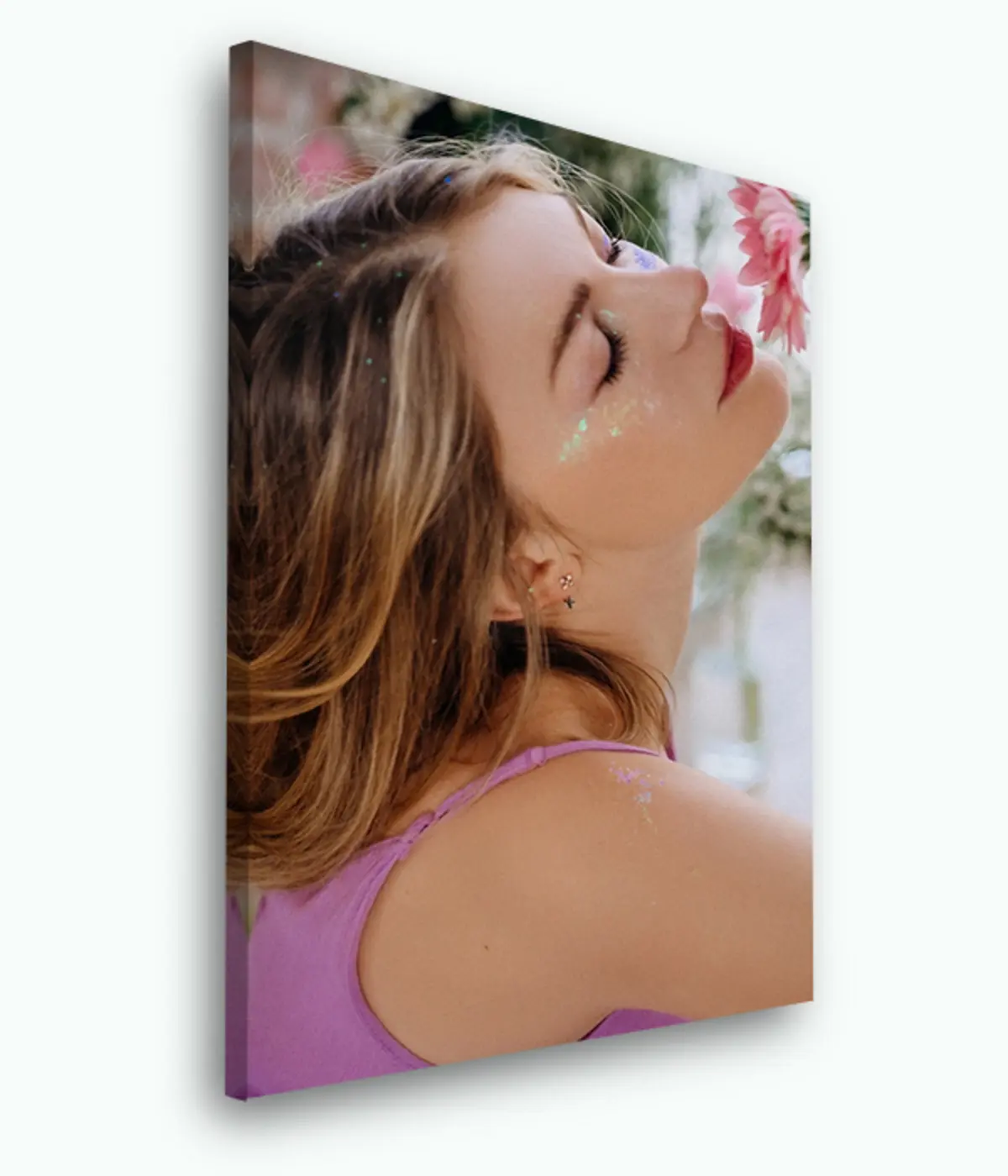 carta da parati Capelli, labbra e piante nr. s33409