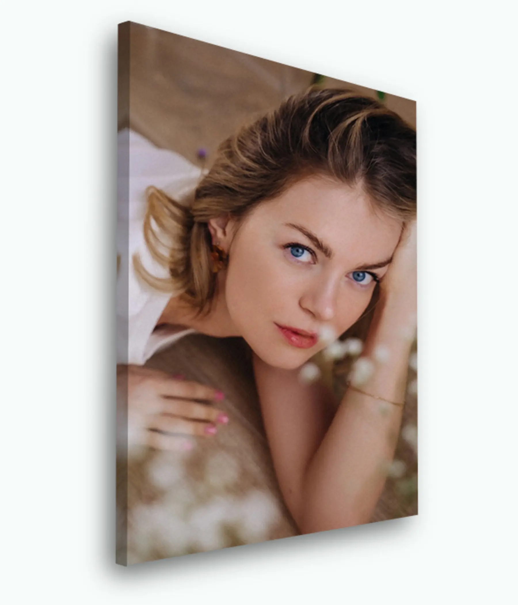 carta da parati Acconciatura, ciglia e pianta nr. s33410