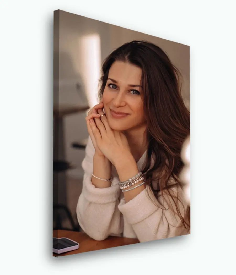 carta da parati Sorriso, ciglia e pianta nr. s33414