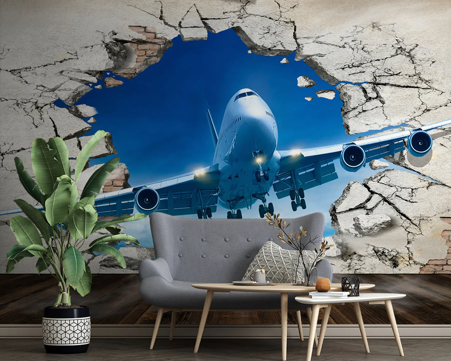 Carta da parati Tecnica e trasporto Aereo n. u94965