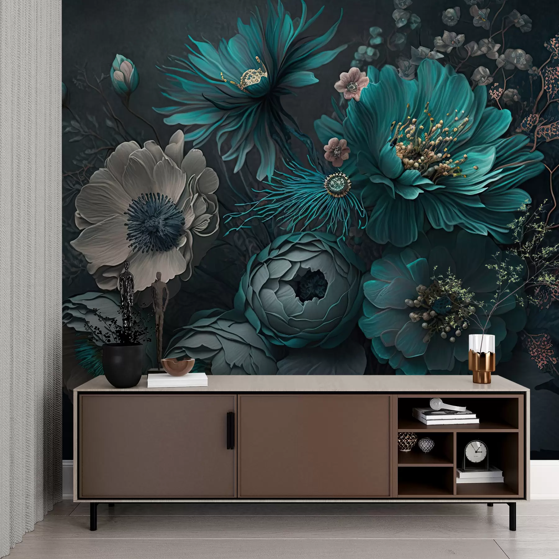 Carta da parati 3D Fiori fiori del mattino n. u75405