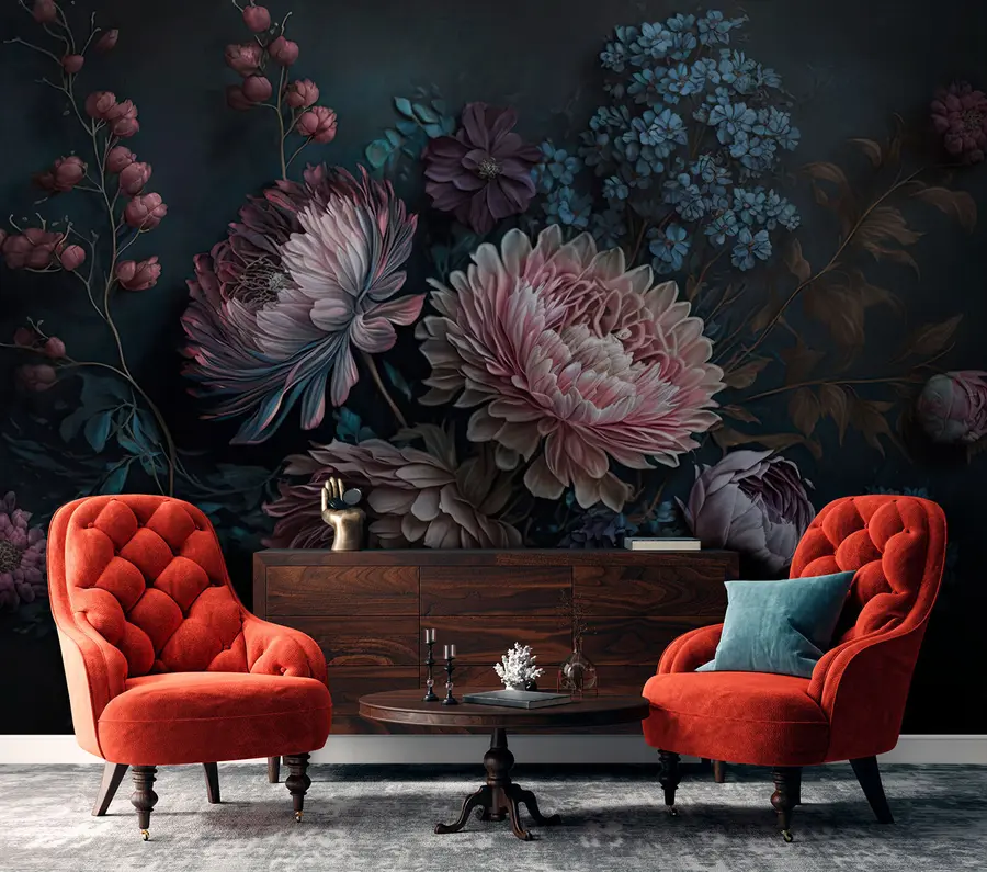 Carta da parati Floreale Astri notturni n. u75407