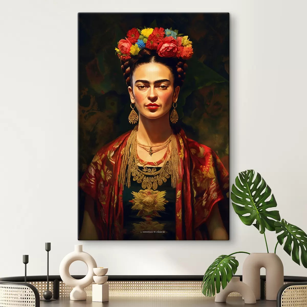 carta da parati Fiori, arte e rossetto nr. s32864